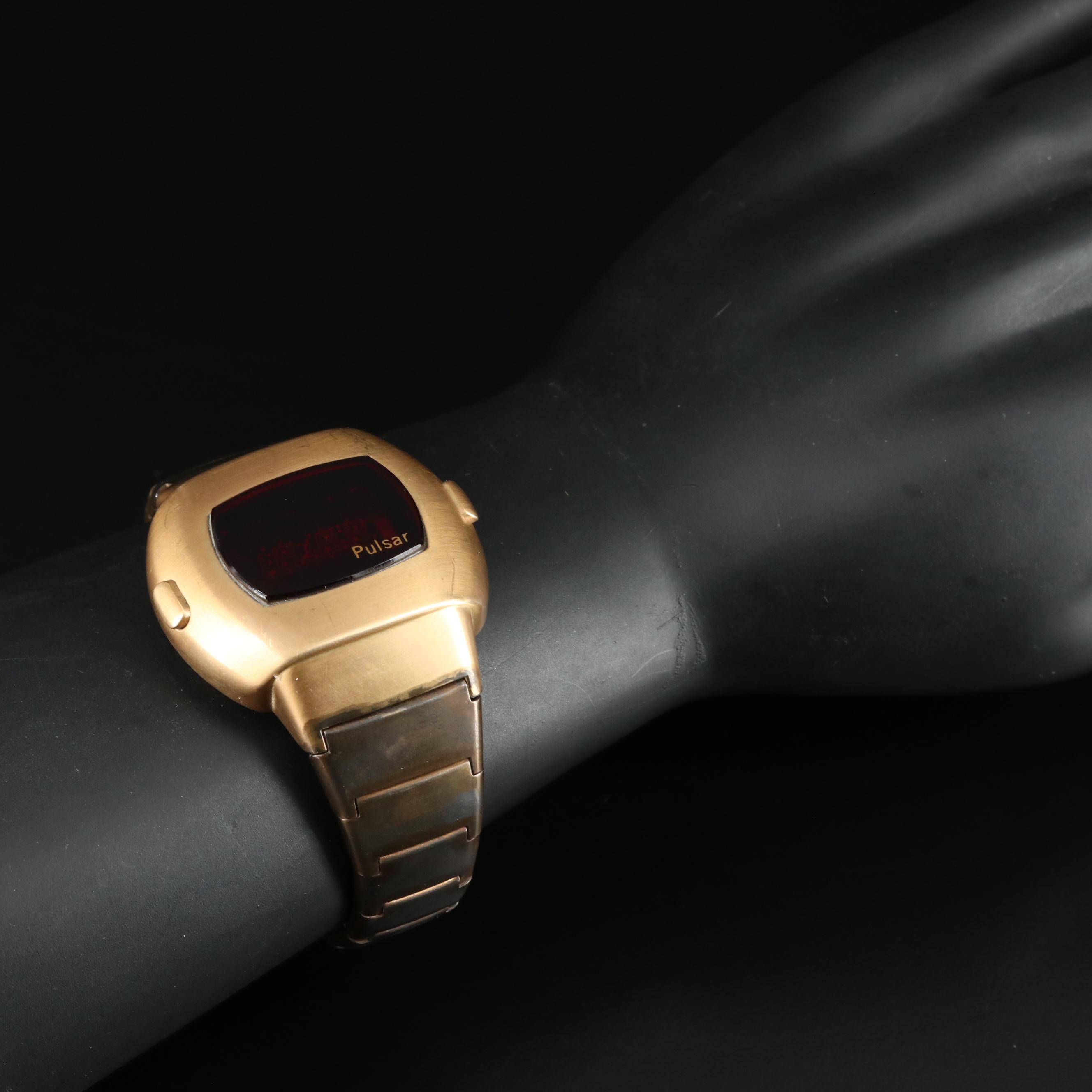 Pulsar Time Computer LED Display Watch