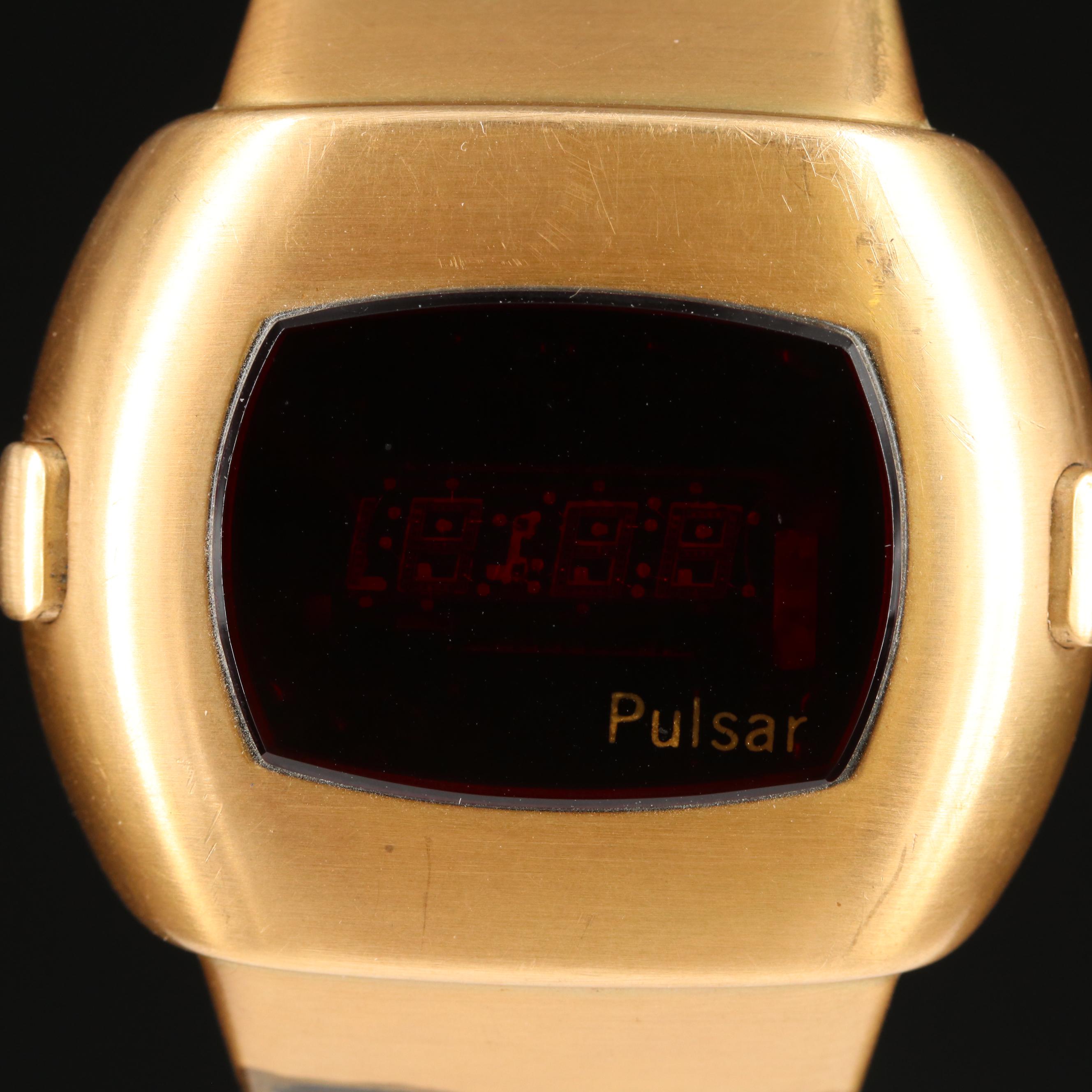Pulsar Time Computer LED Display Watch
