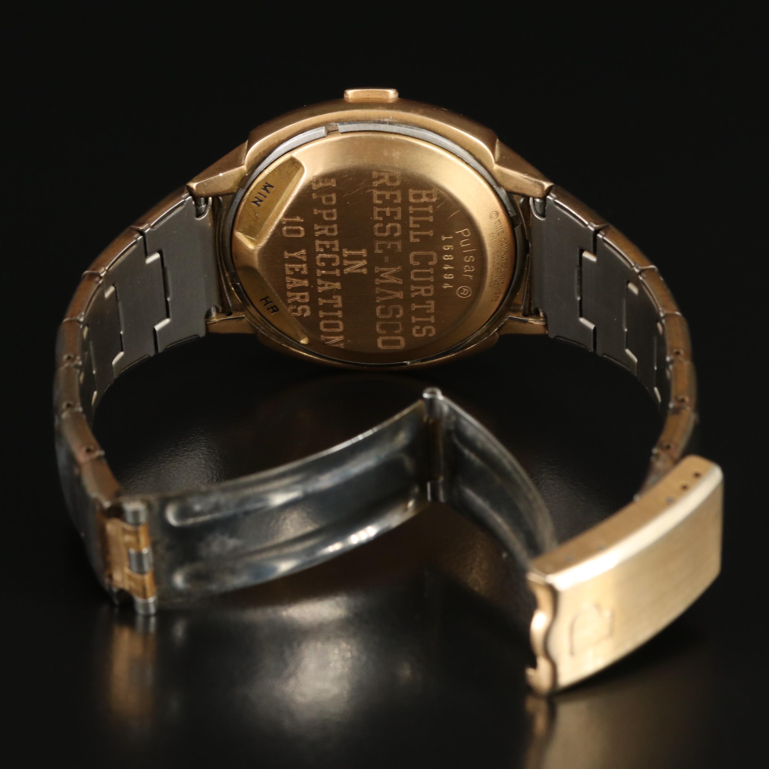 Pulsar Time Computer LED Display Watch