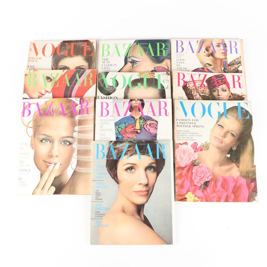 "Harper's Bazaar" and "Vogue" Fashion Magazine Issues, 1960s