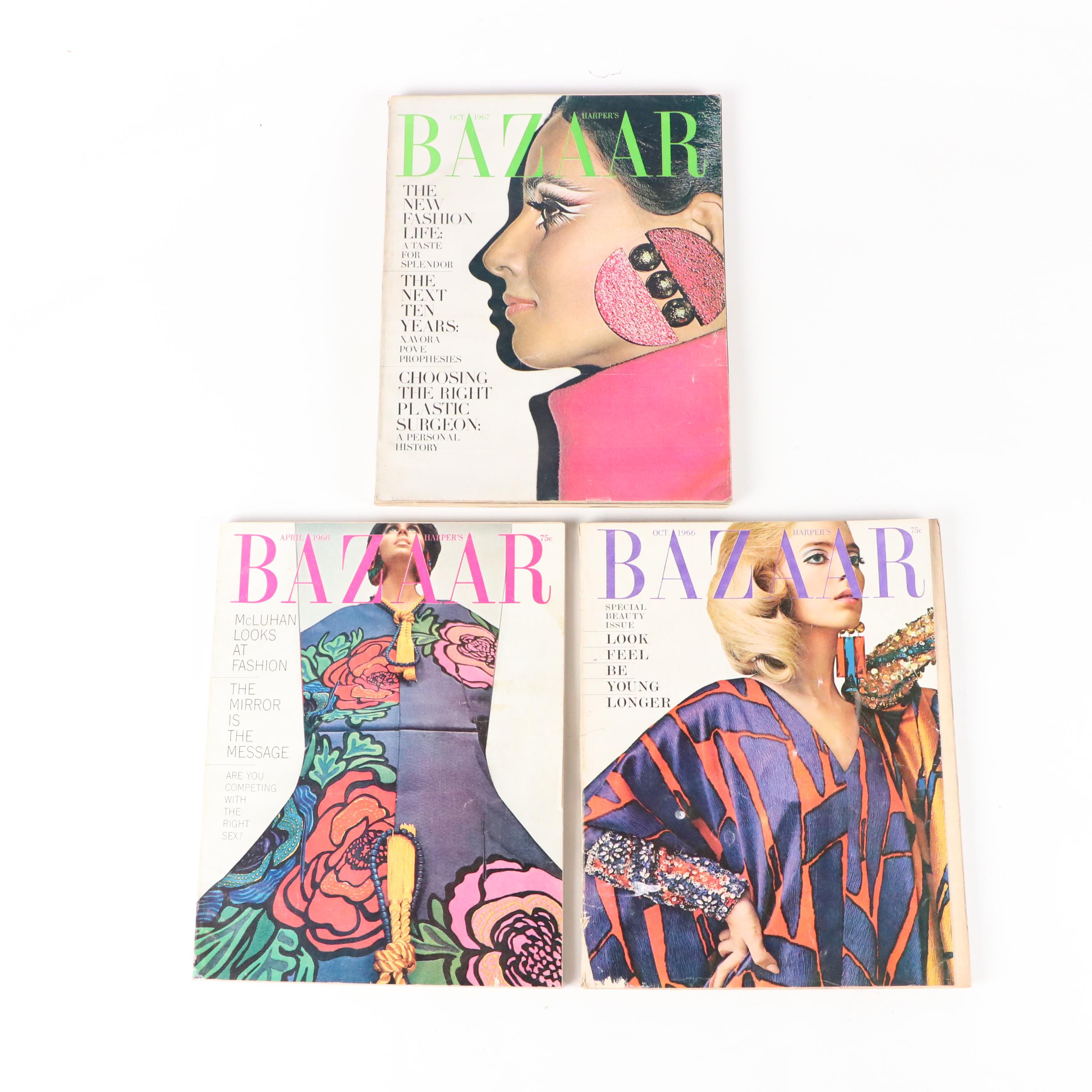 "Harper's Bazaar" and "Vogue" Fashion Magazine Issues, 1960s