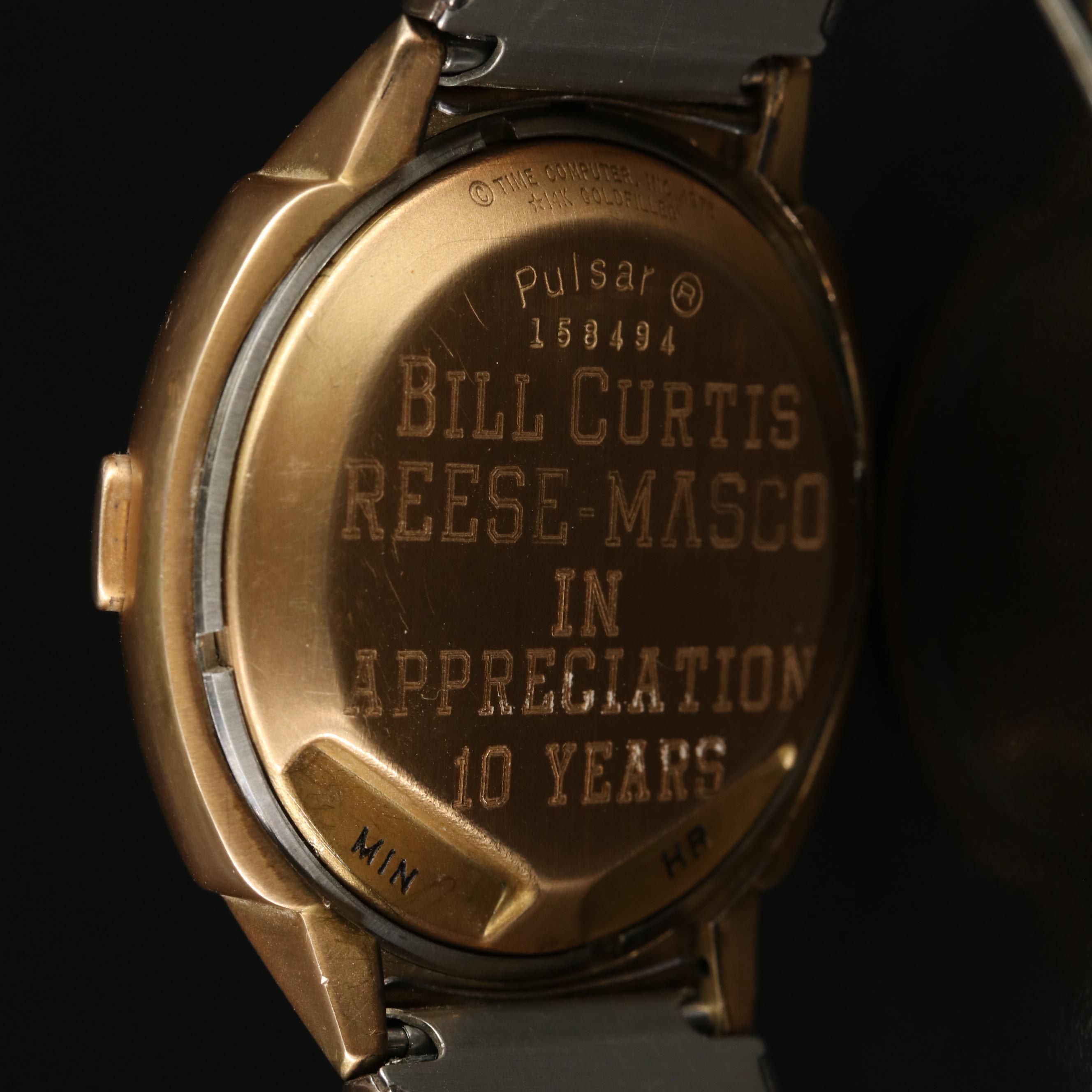 Pulsar Time Computer LED Display Watch