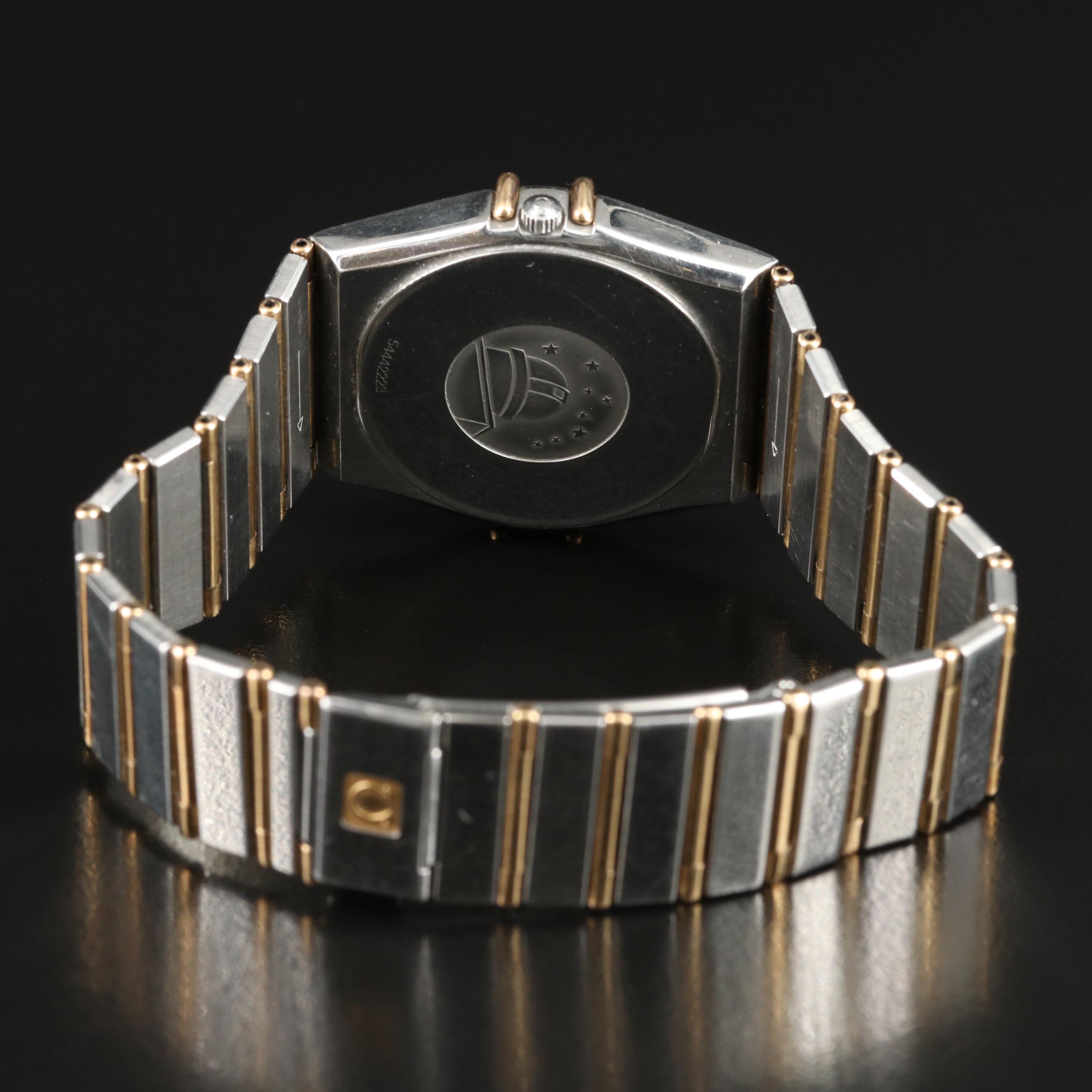 1993 Omega Constellation 18K Gold and Steel Quartz Watch