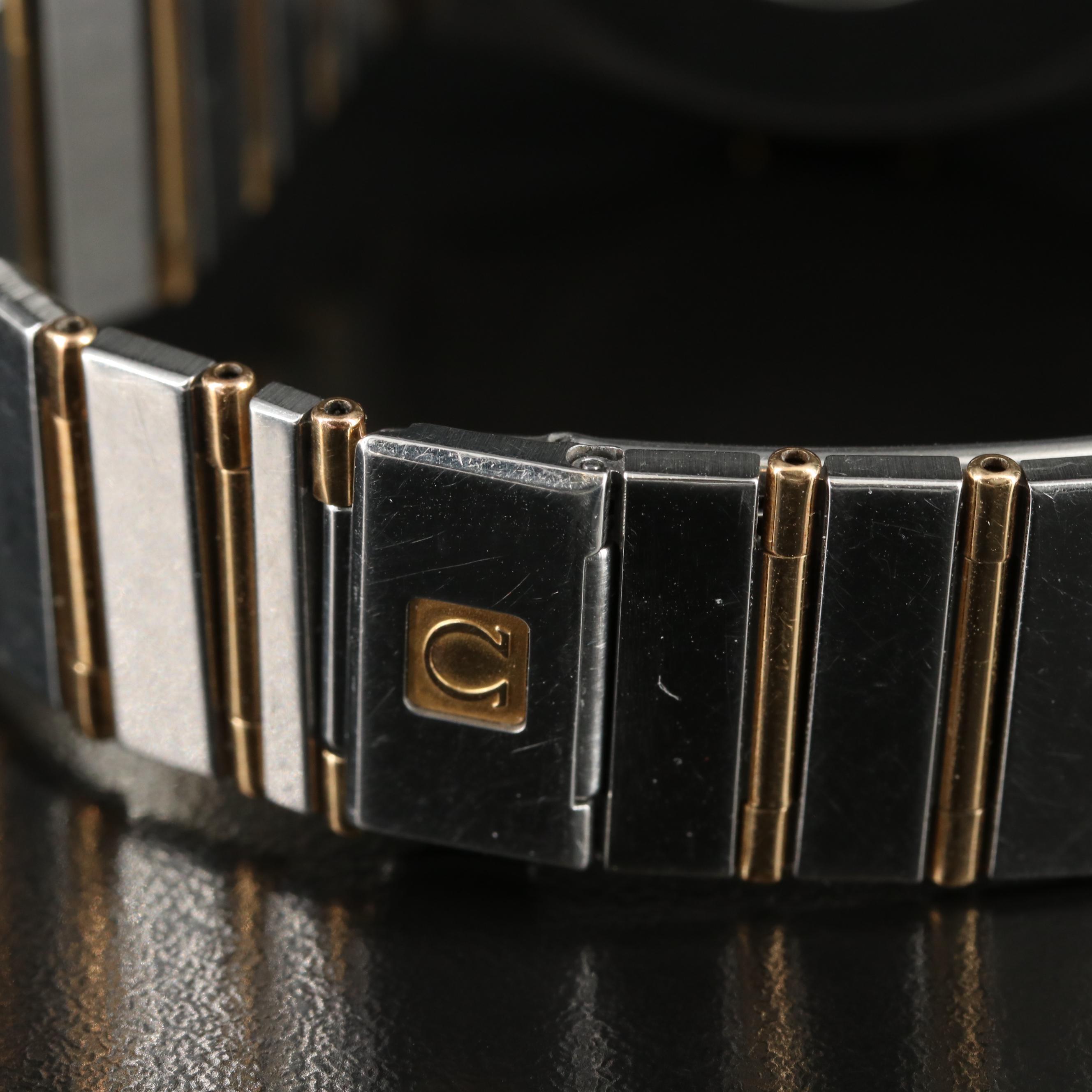 1993 Omega Constellation 18K Gold and Steel Quartz Watch