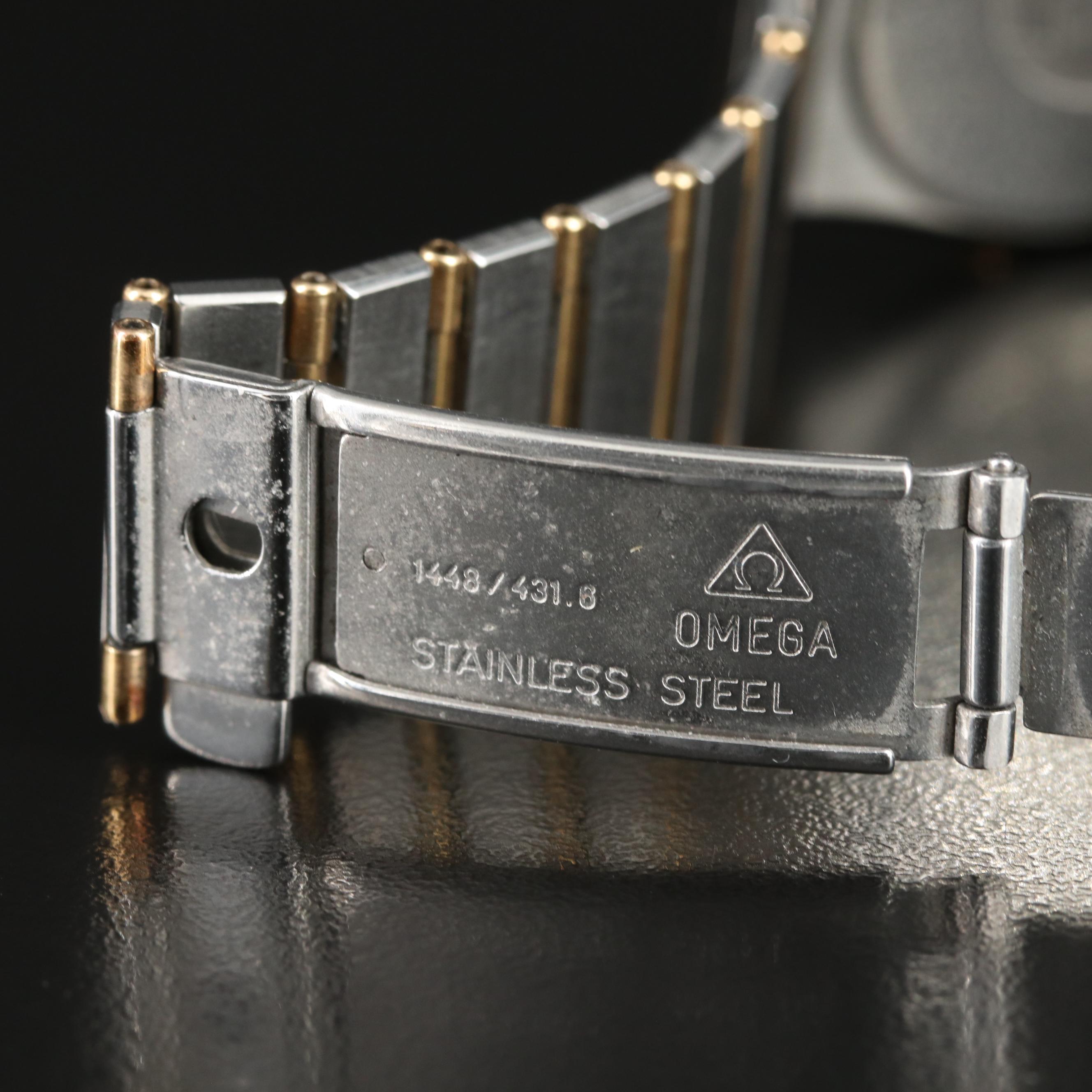 1993 Omega Constellation 18K Gold and Steel Quartz Watch