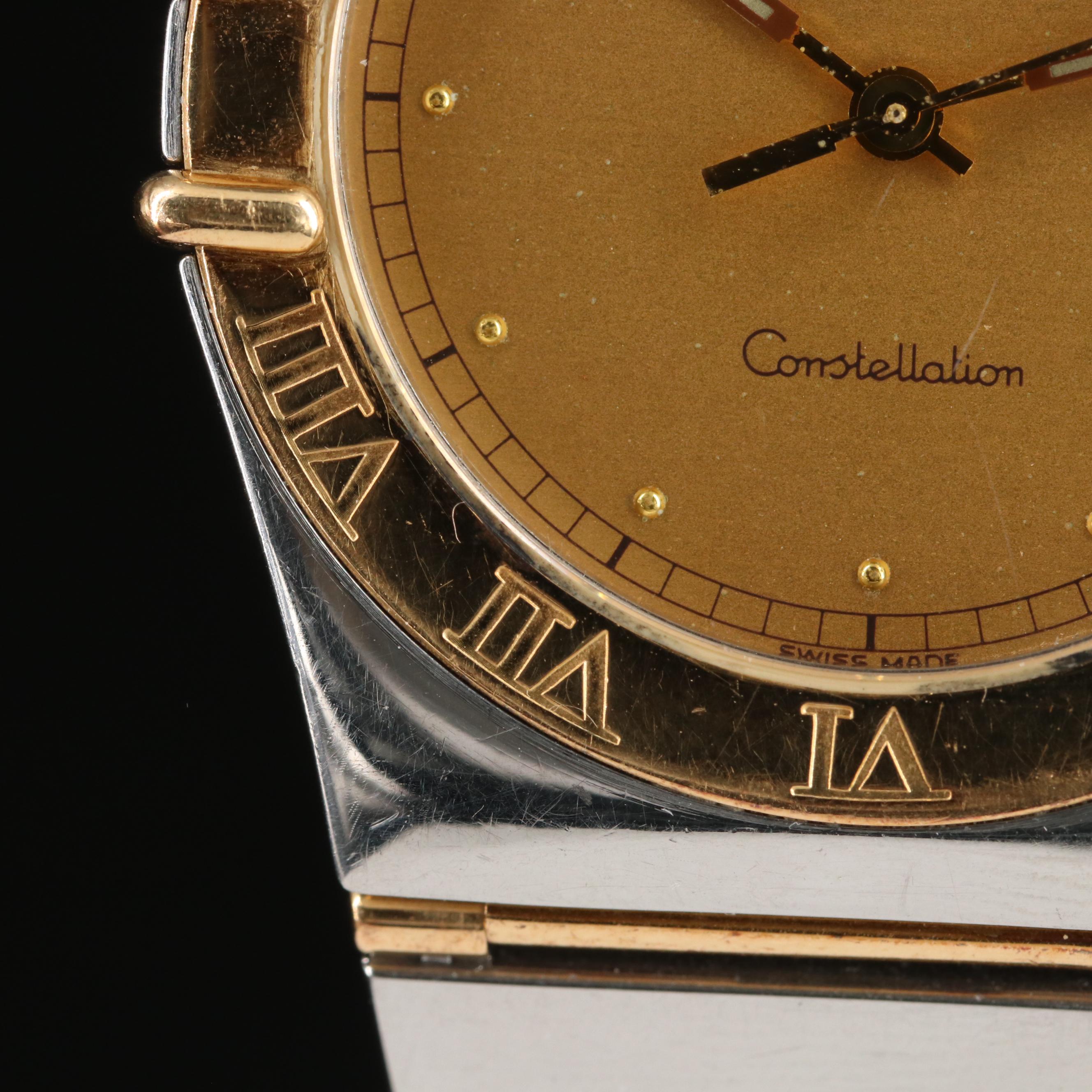 1993 Omega Constellation 18K Gold and Steel Quartz Watch