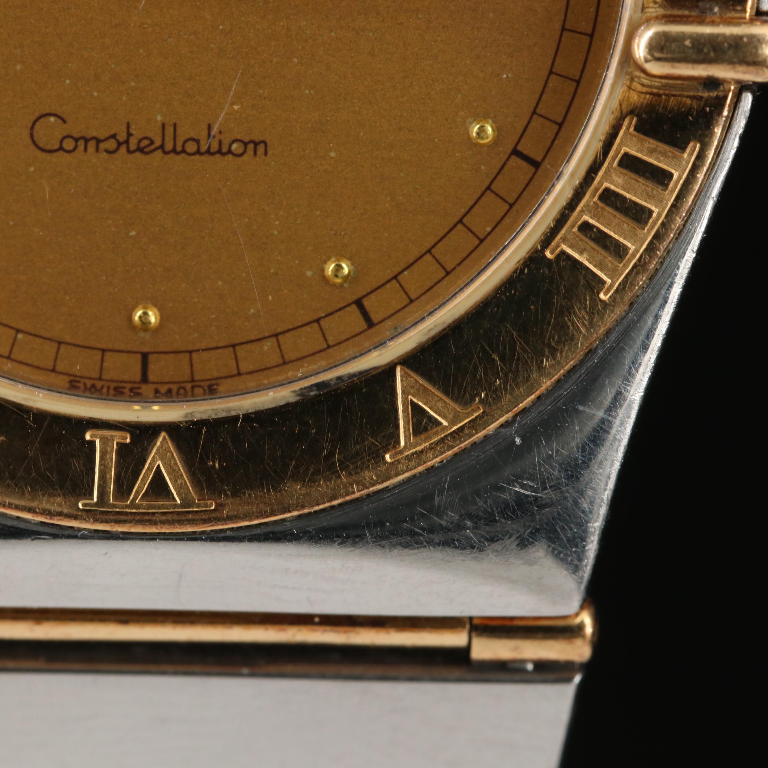 1993 Omega Constellation 18K Gold and Steel Quartz Watch