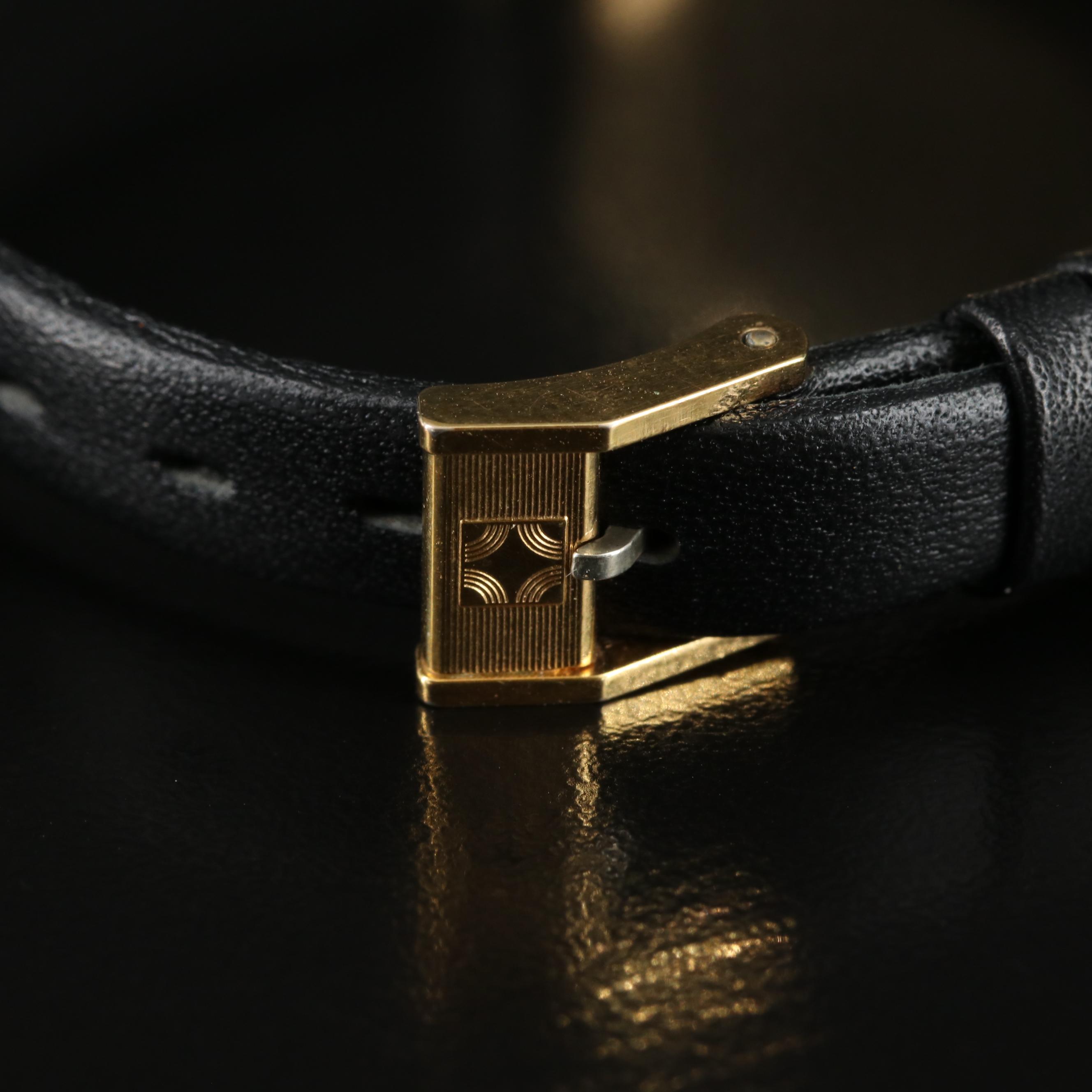 Vintage 14K Movado Zenith Diamond Dial Watch