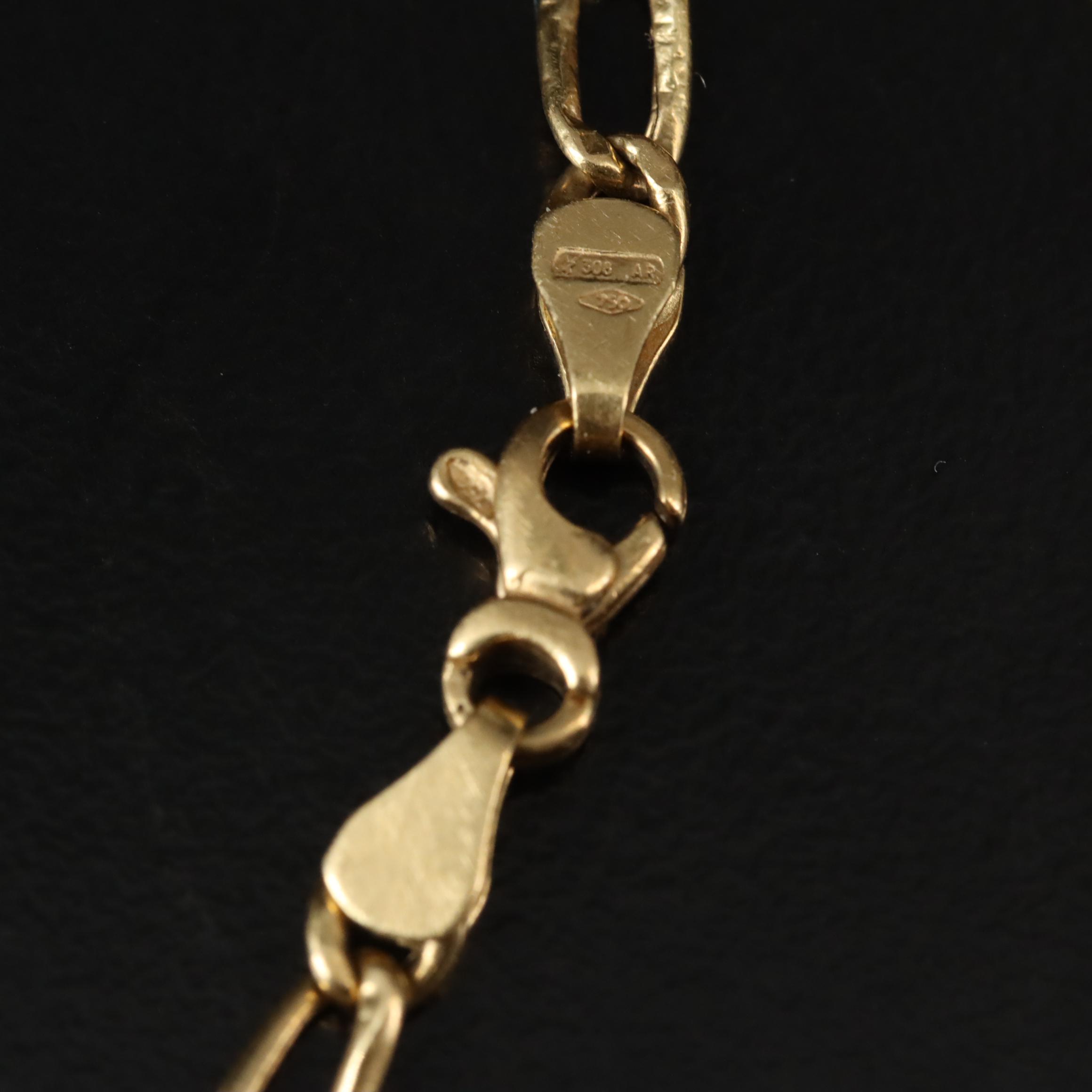 Italian 18K Figaro Link Bracelet