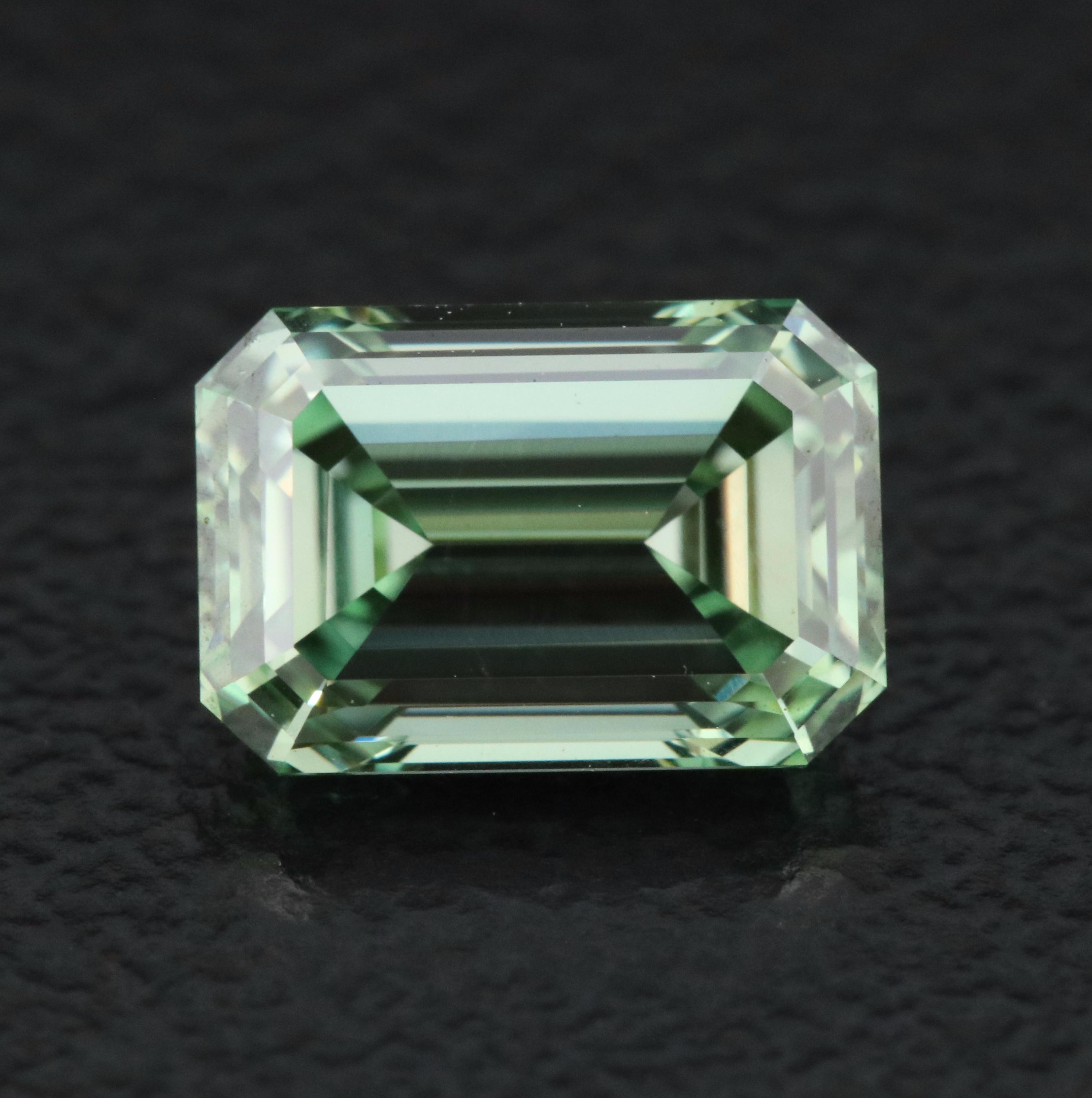 Loose 1.30 CT Lab Grown Fancy Green Diamond