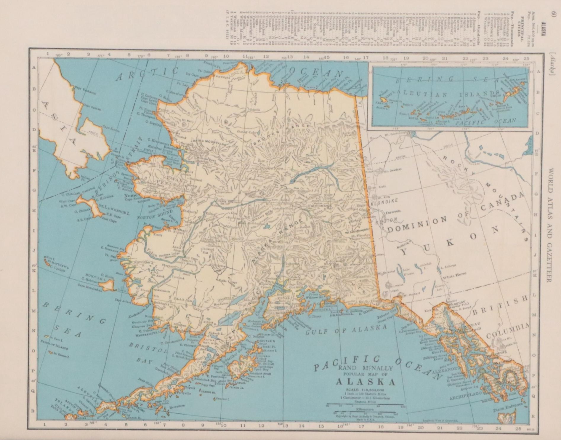 Rand McNally & Company Maps of Texas, North Carolina and Alaska