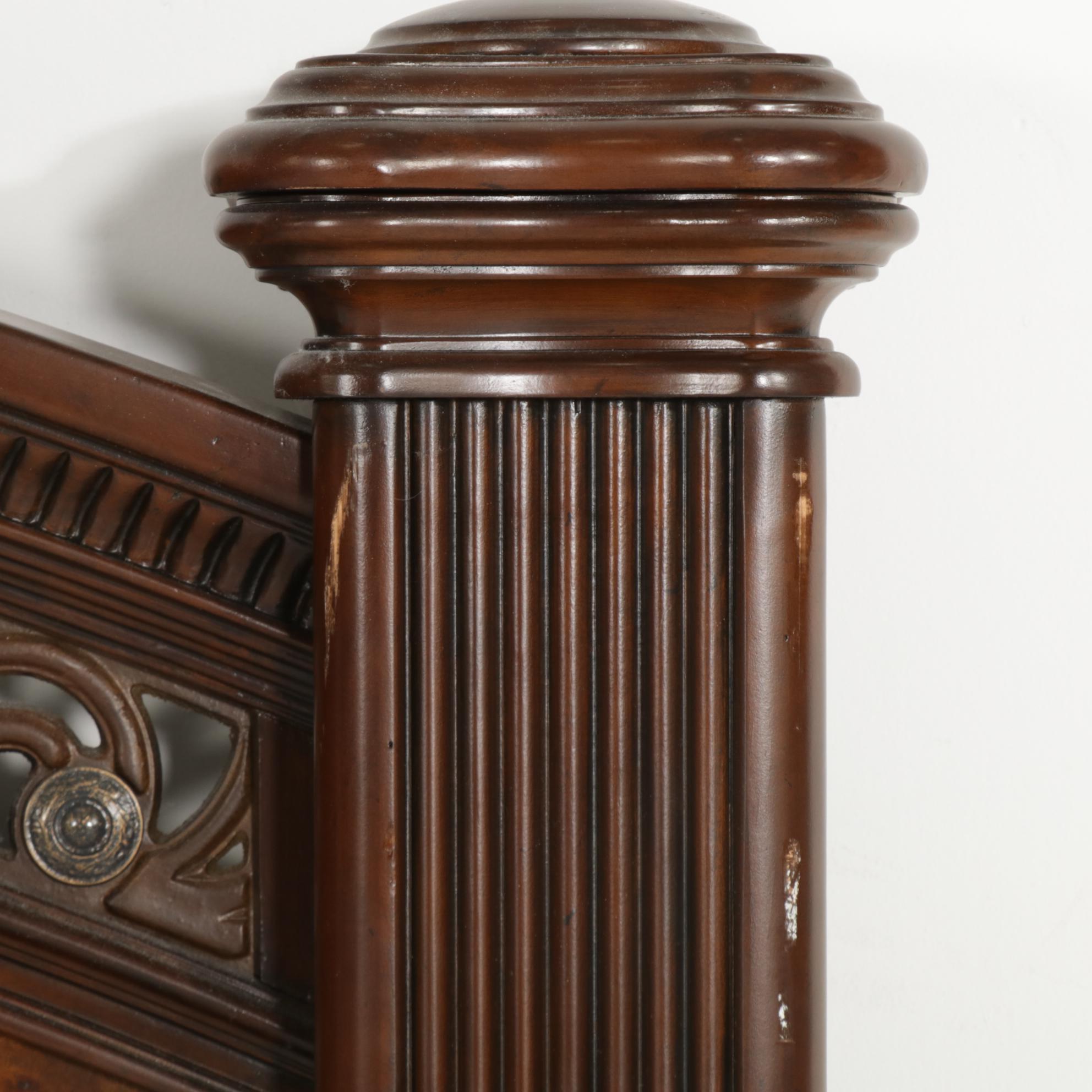 Starwood Cherry and Pierced Iron King Size Bed Frame