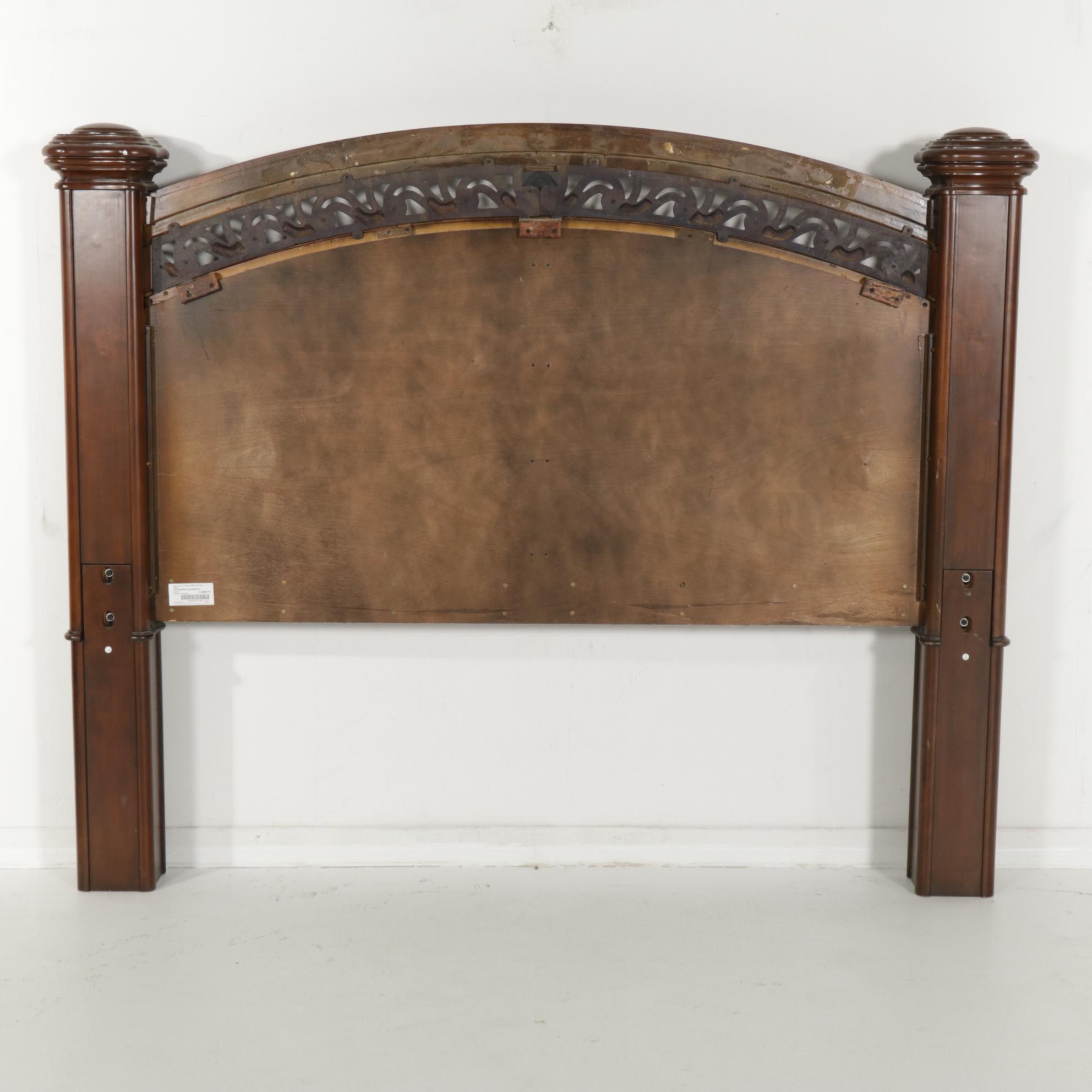 Starwood Cherry and Pierced Iron King Size Bed Frame
