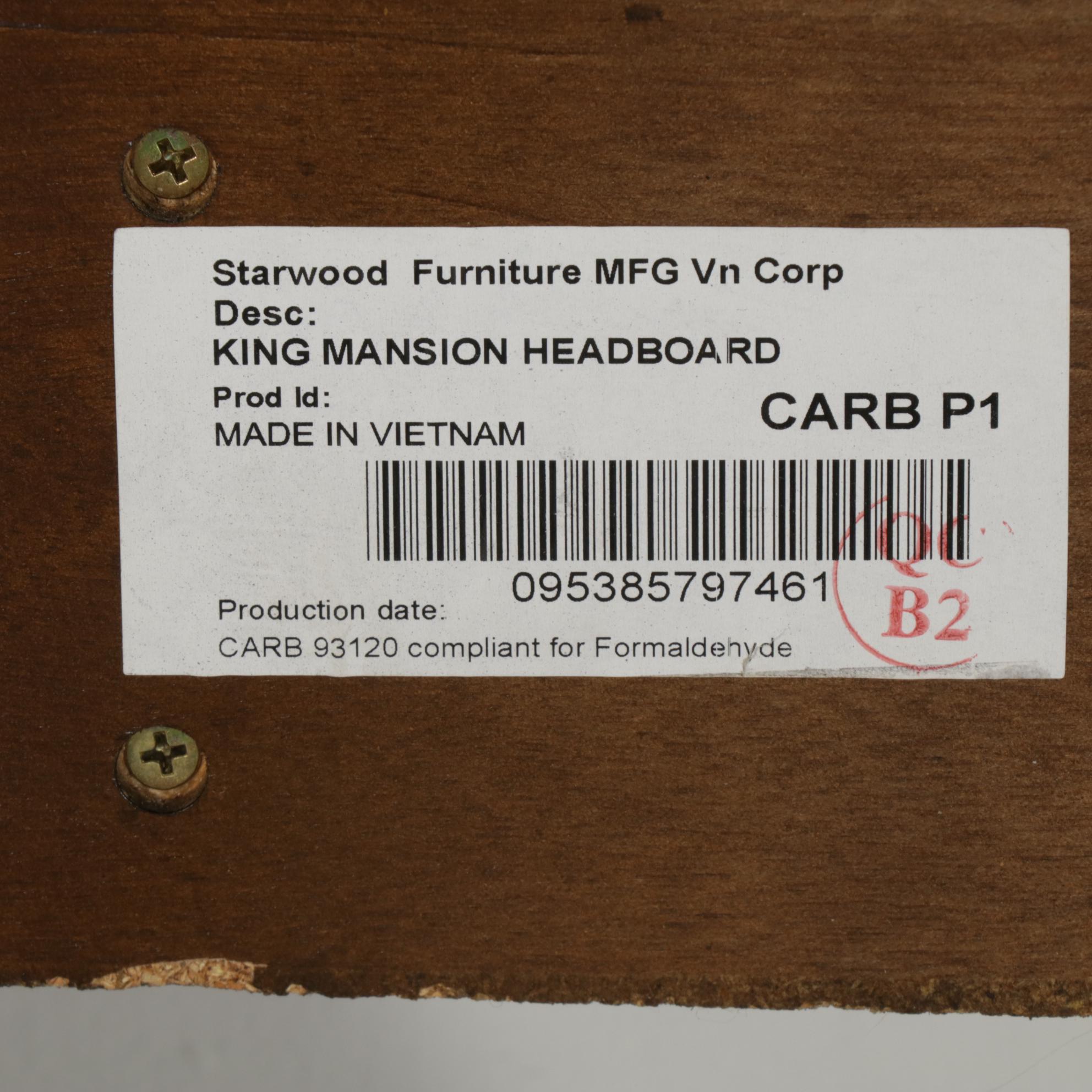 Starwood Cherry and Pierced Iron King Size Bed Frame