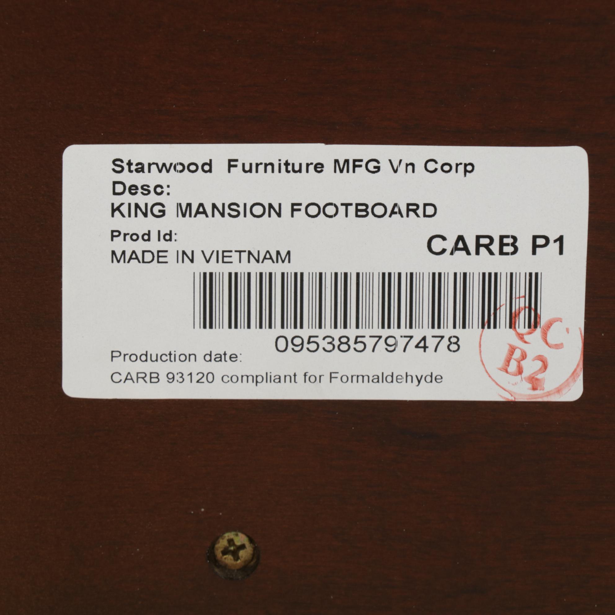 Starwood Cherry and Pierced Iron King Size Bed Frame