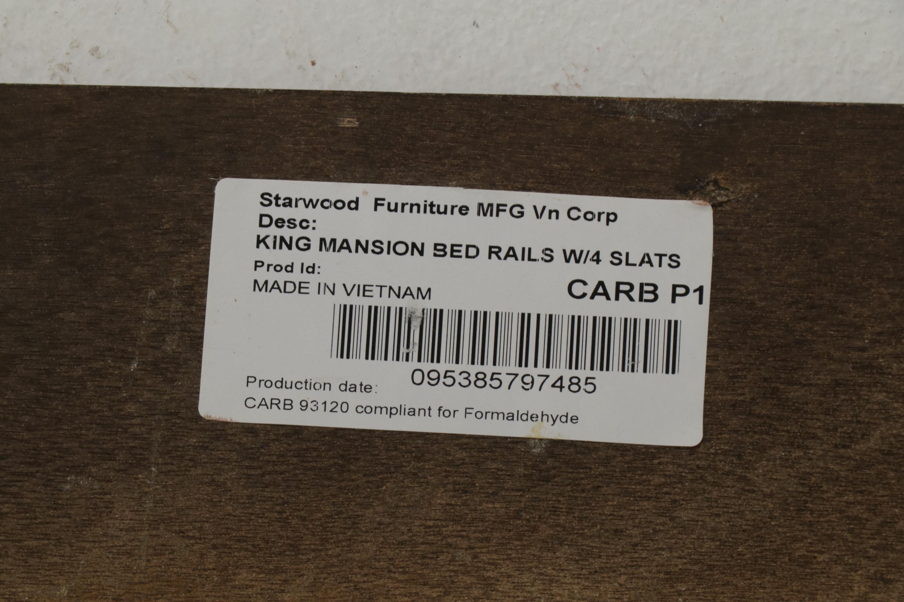 Starwood Cherry and Pierced Iron King Size Bed Frame