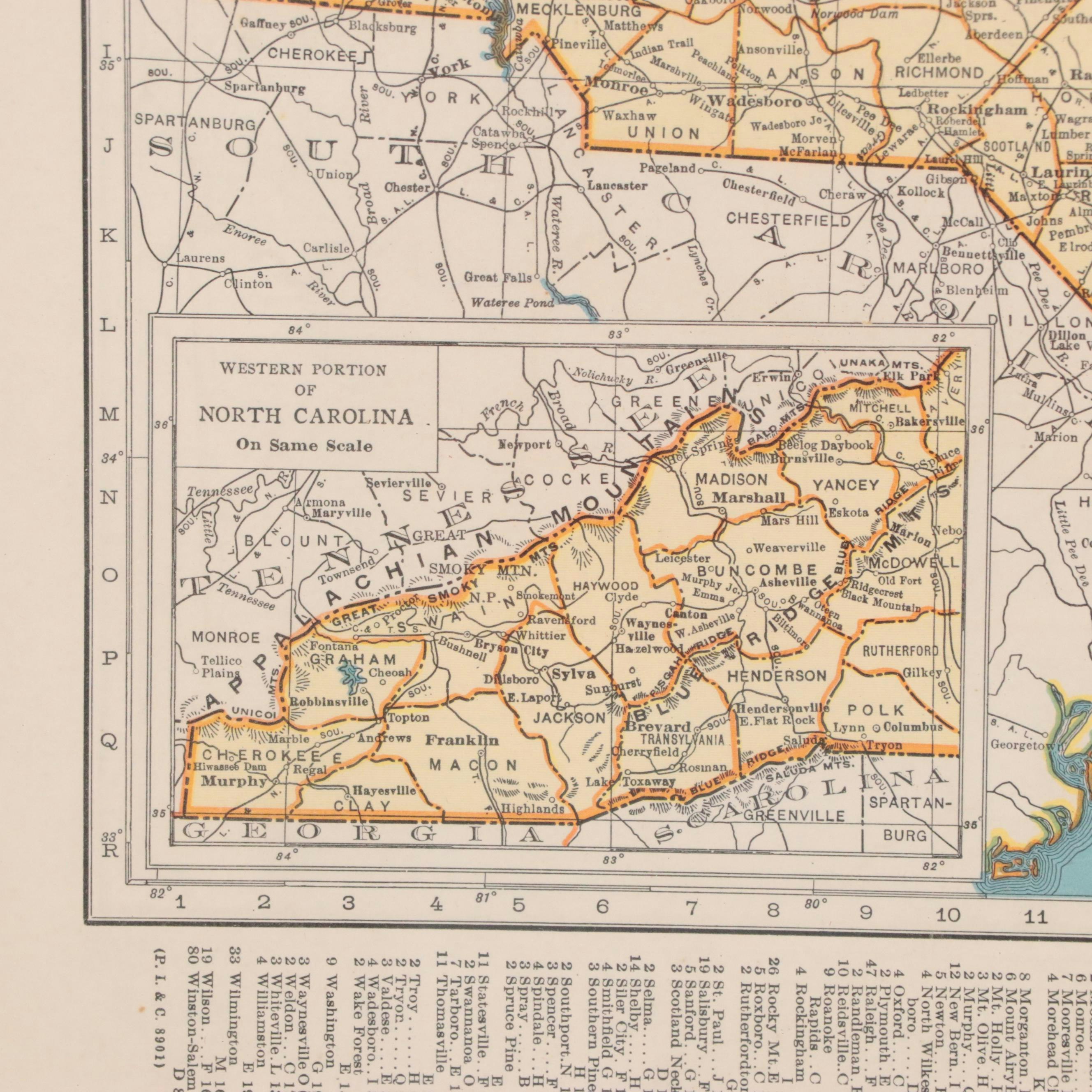 Rand McNally & Company Maps of Texas, North Carolina and Alaska