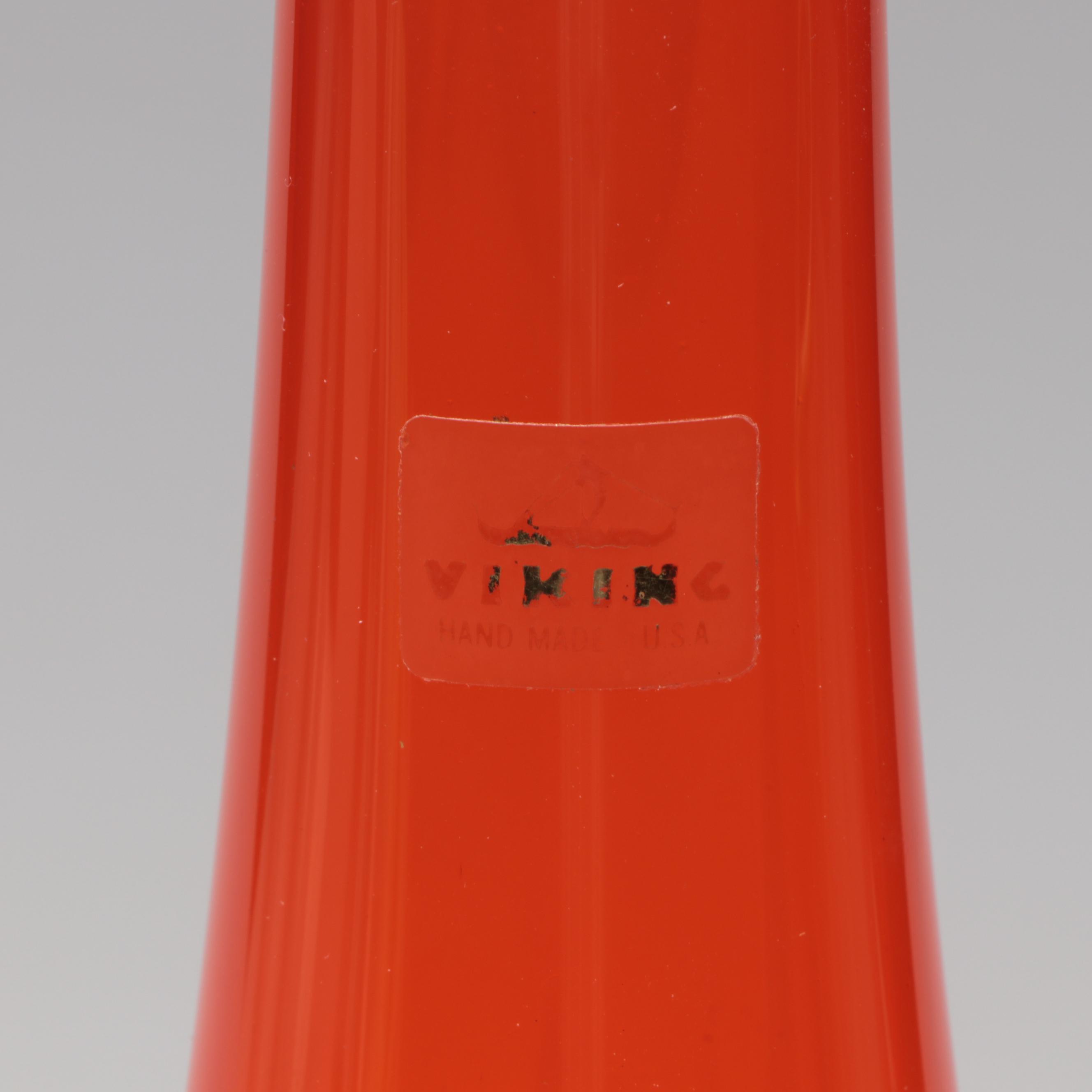 Viking and Other Mid Century Modern  Style Swung Glass Vases, Mid to Late 20th C