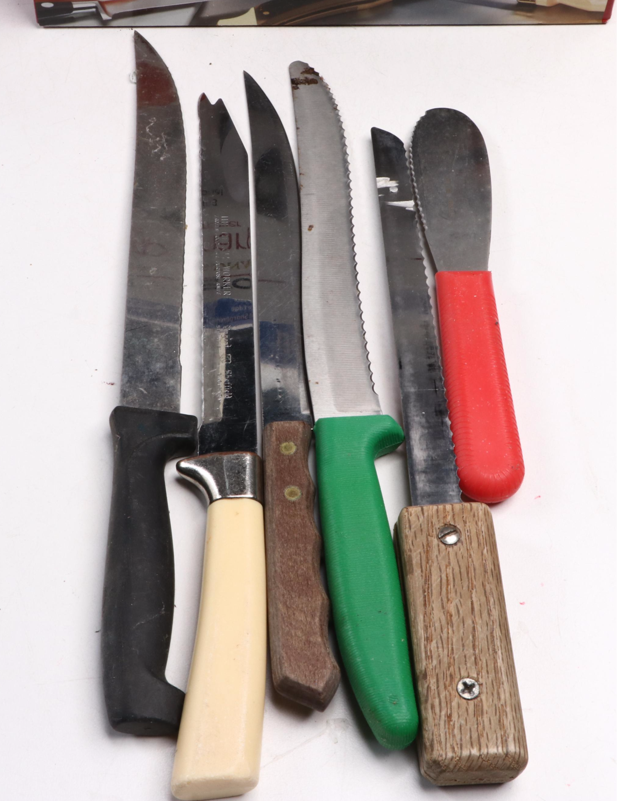 Presto "EverSharp" Knife Sharpener with Other Knives and Barbecue Set