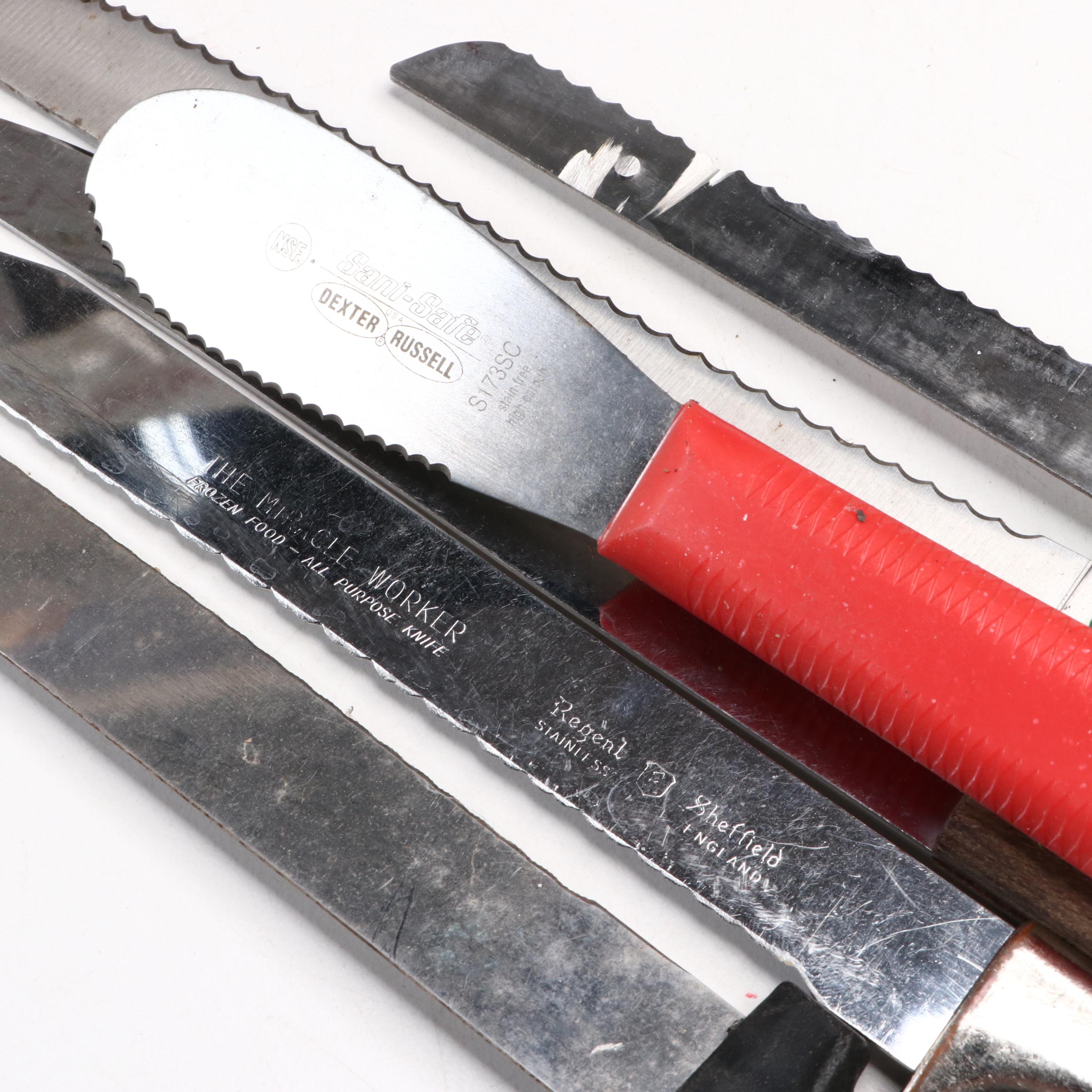 Presto "EverSharp" Knife Sharpener with Other Knives and Barbecue Set