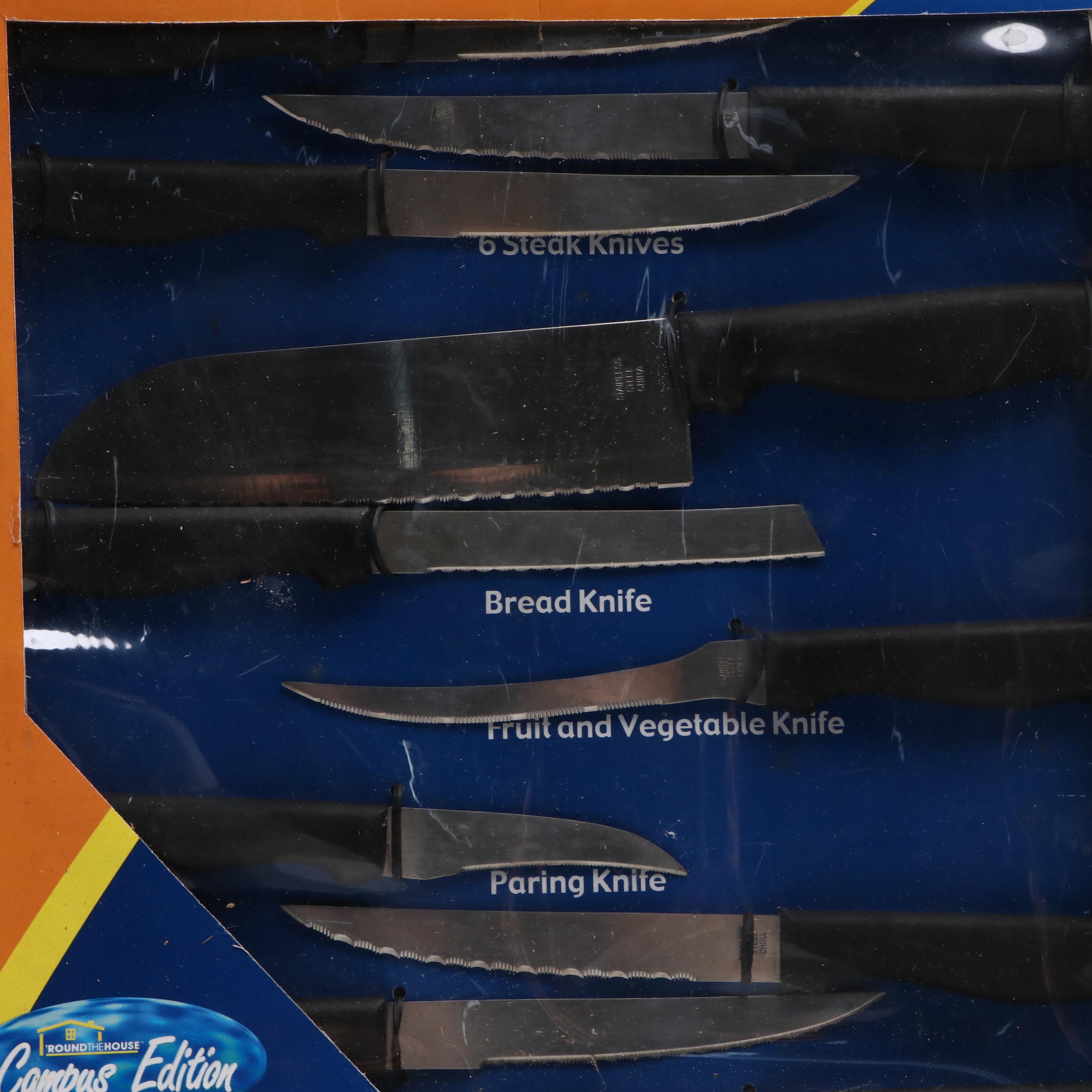 Presto "EverSharp" Knife Sharpener with Other Knives and Barbecue Set