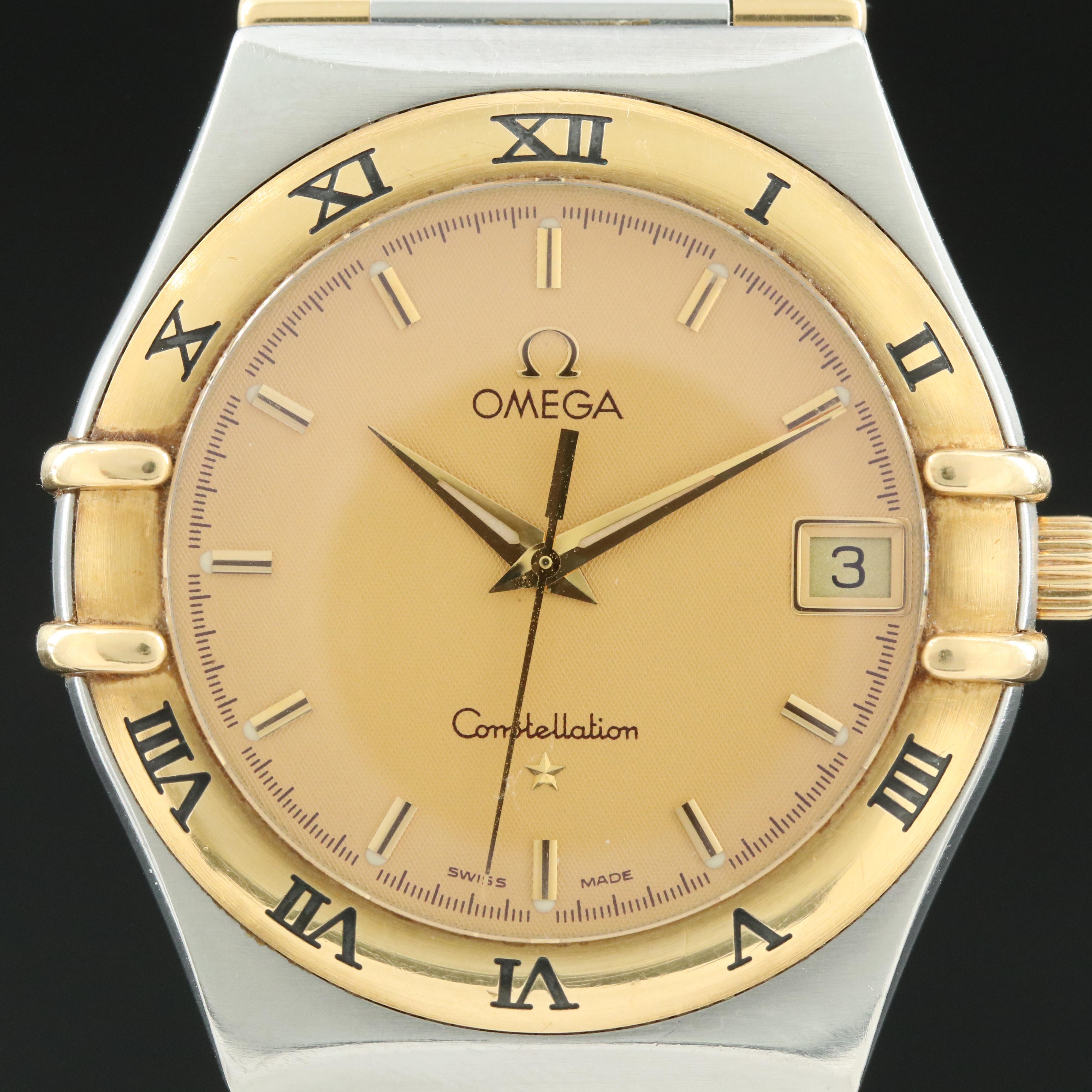 1998 Omega Constellation 18K Gold and Steel Watch