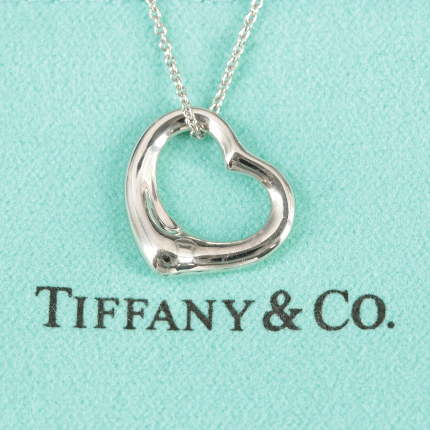 Paloma Picasso for Tiffany & Co. Platinum Open Heart Necklace