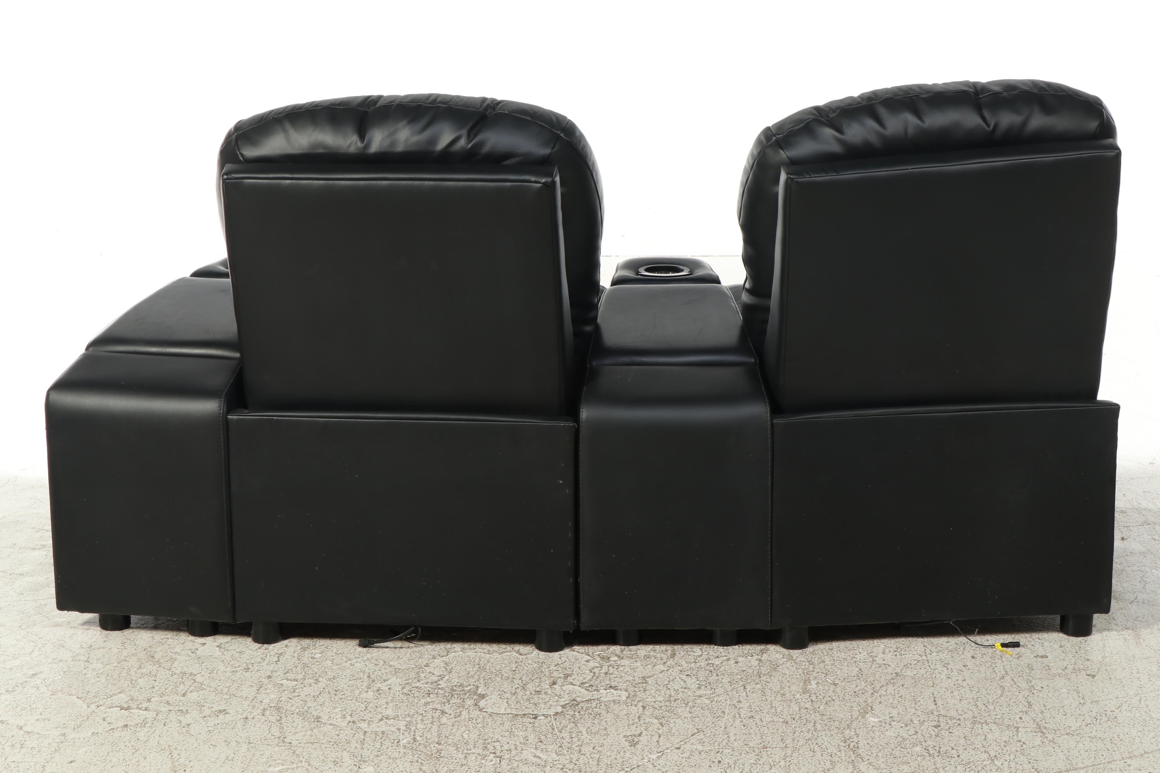 Palliser Leather Four-Seat Home Theater Power Recliners