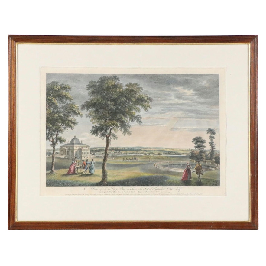 William Woollett Engraving "A View of Foots Cray Place in Kent"