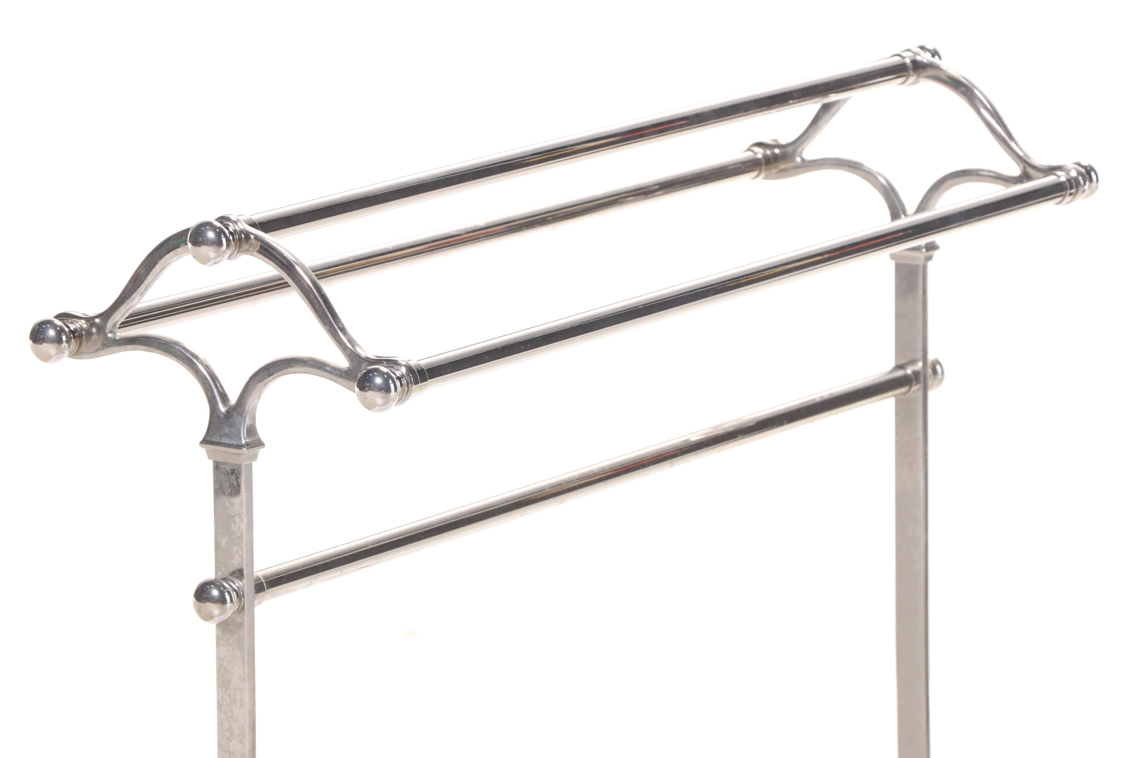 Chrome Freestanding Towel Rack