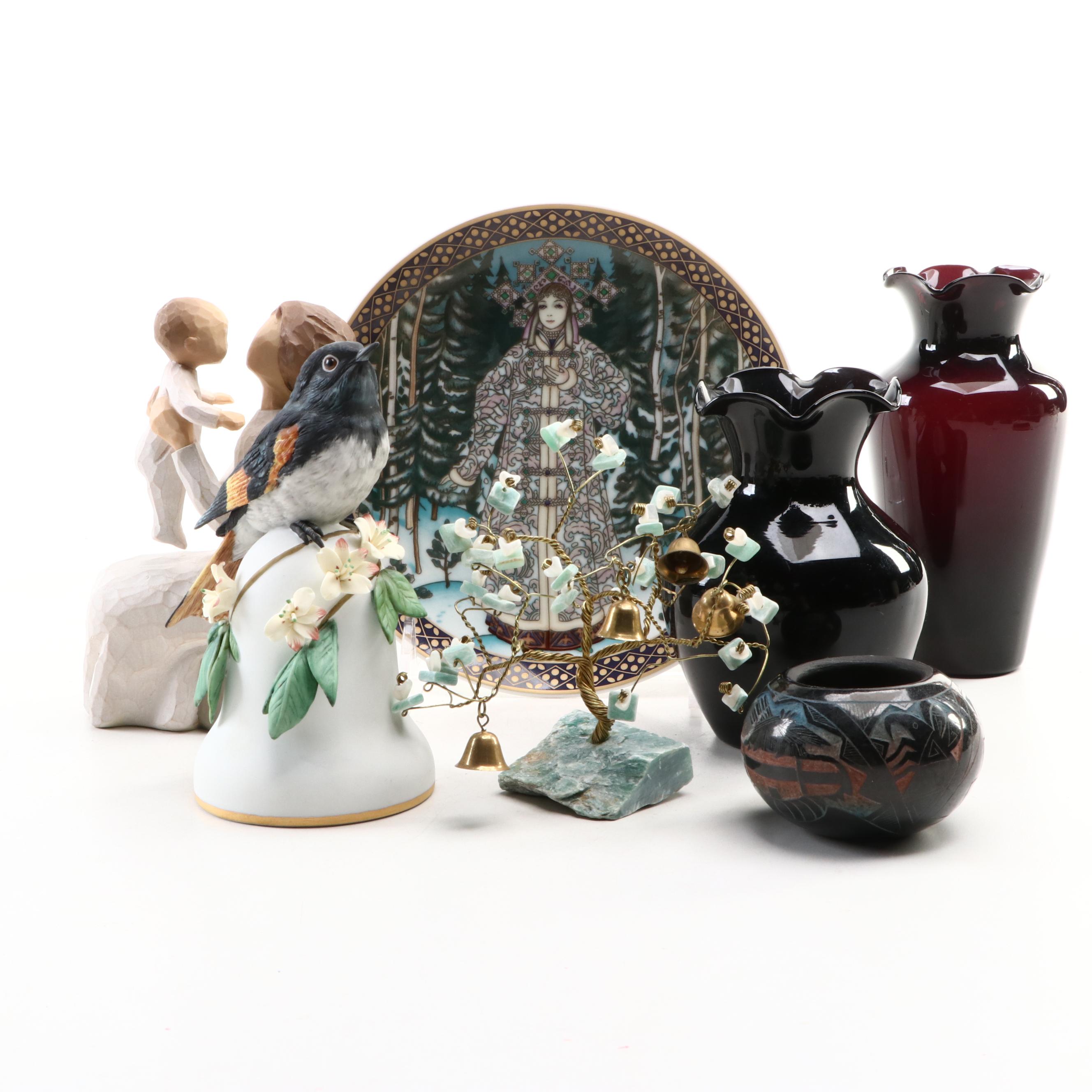 Villeroy & Boch Limited Edition Porcelain Plate with Glass Vases and More