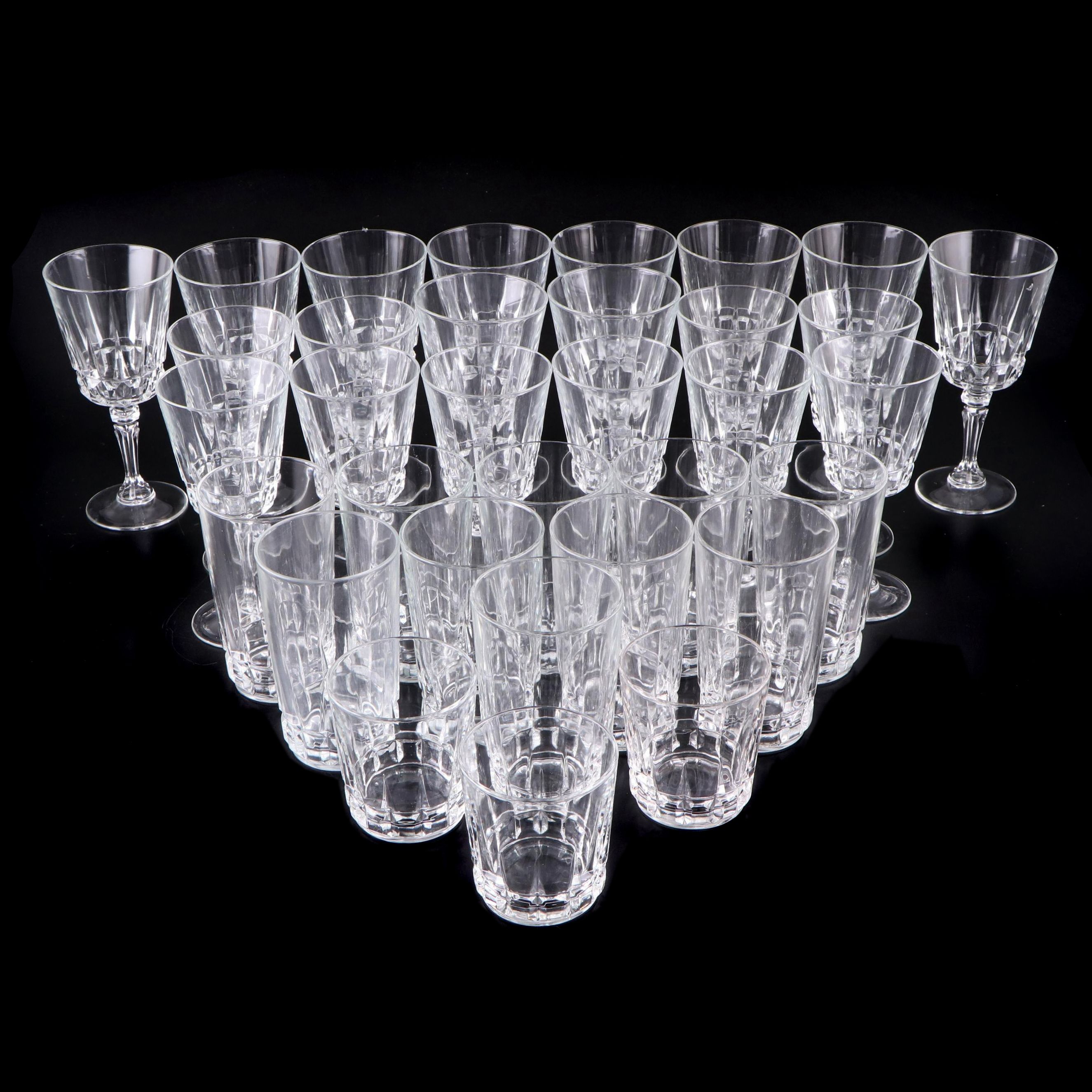 Cristal d'Arques-Durand "Chantelle" Crystal Stemware and Cocktail Glasses