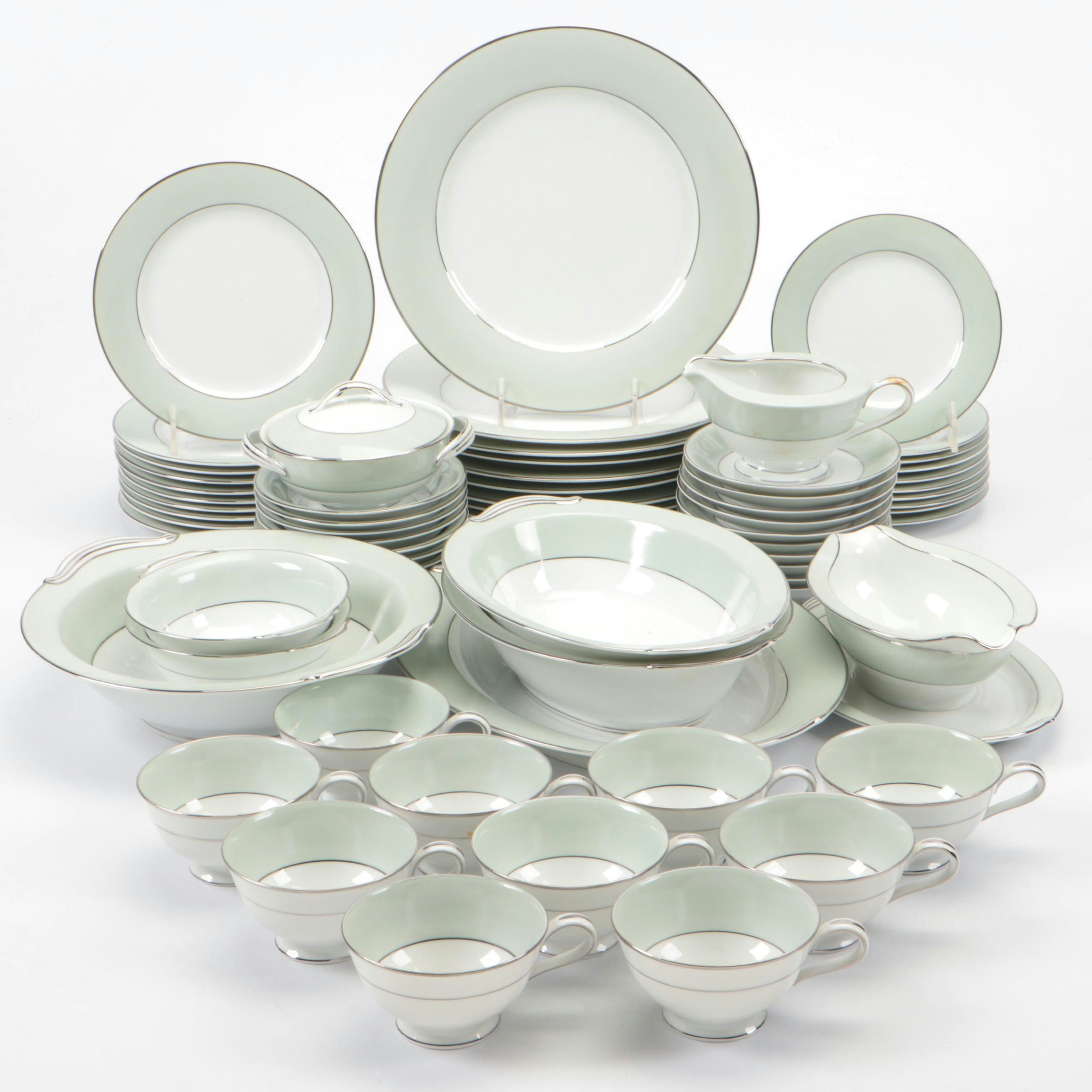 Noritake China "Greencourt" Dinnerware and Serving Pieces, 1953-1961