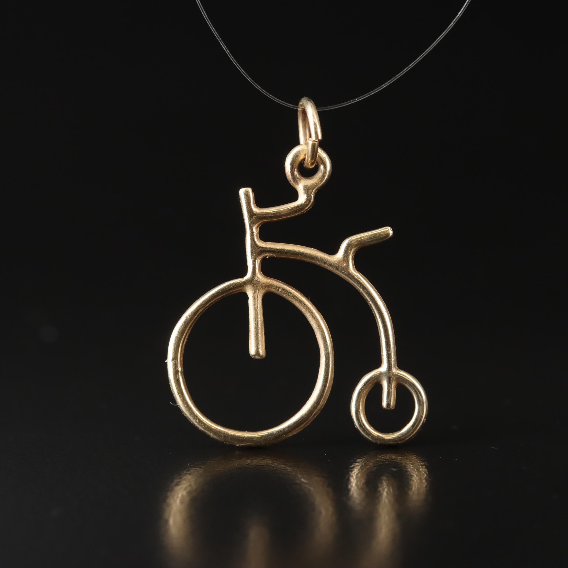 14K Penny-Farthing Charm