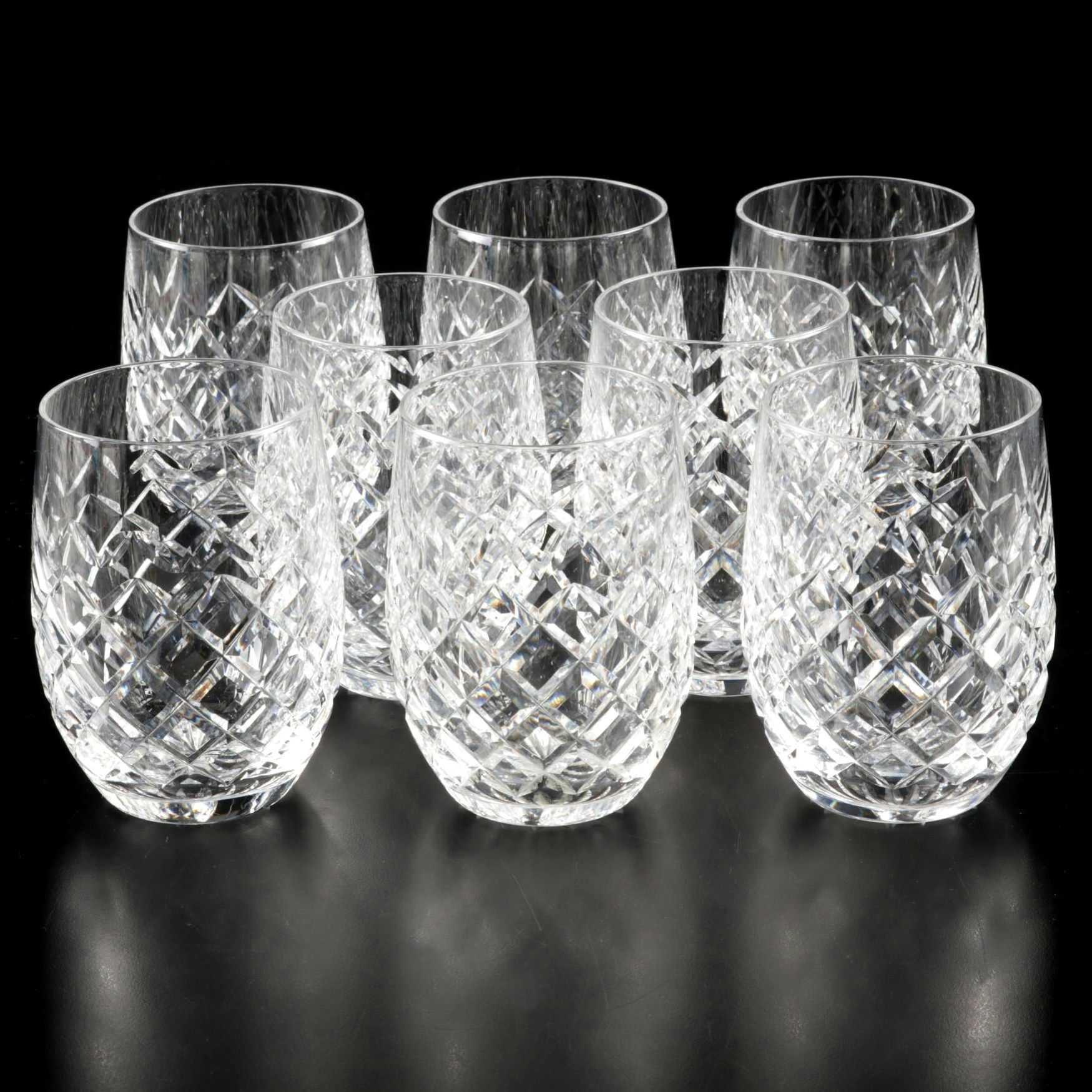 Waterford "Powerscourt" Crystal Flat Tumbler, Set of Eight