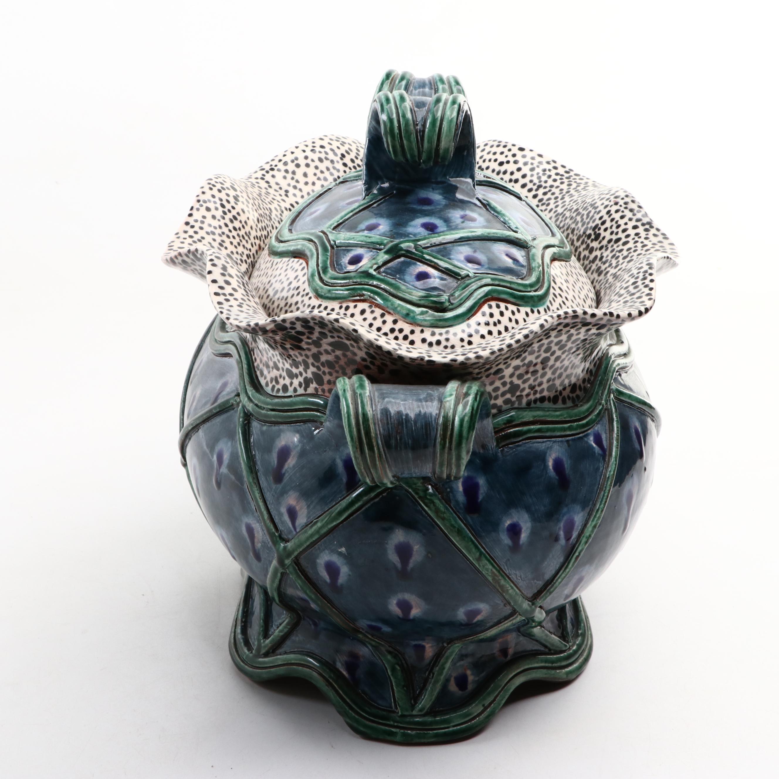 Gail Kendall Art Pottery  Tureen, 1996