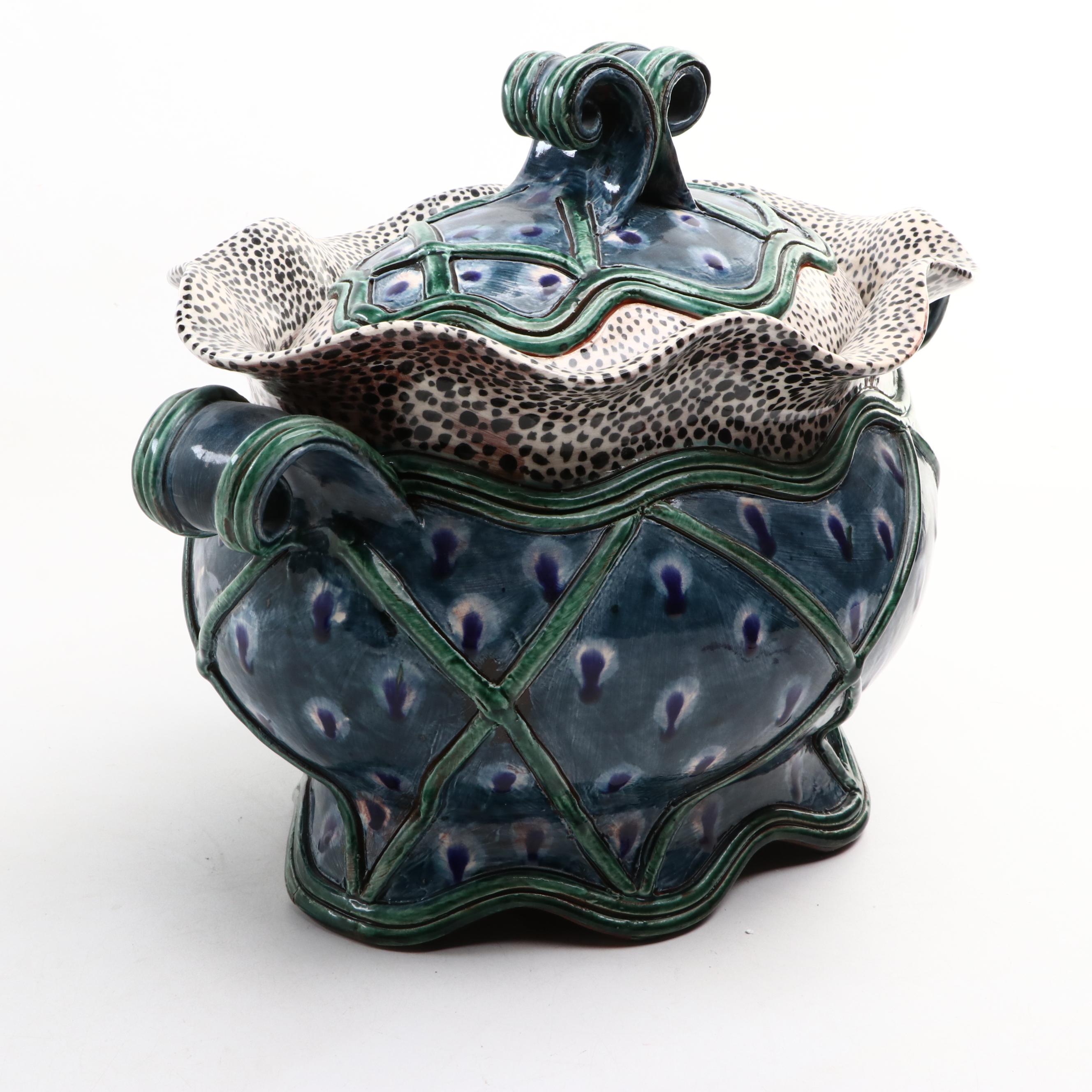 Gail Kendall Art Pottery  Tureen, 1996