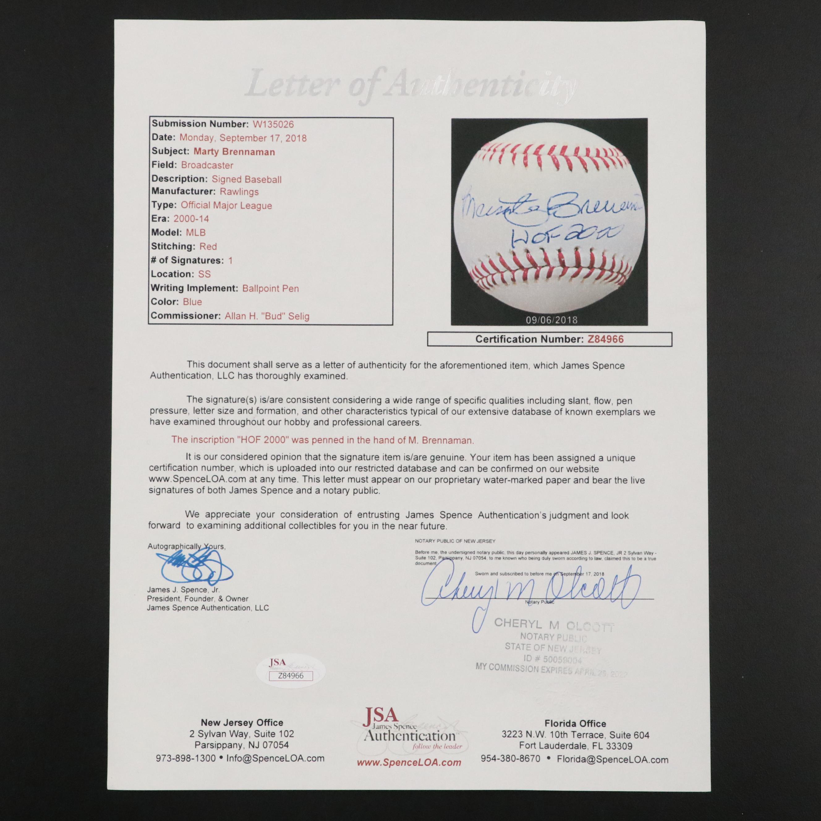 Marty Brennaman, Dusty Baker, Rob Dibble, and Bob Castellini Signed Baseballs