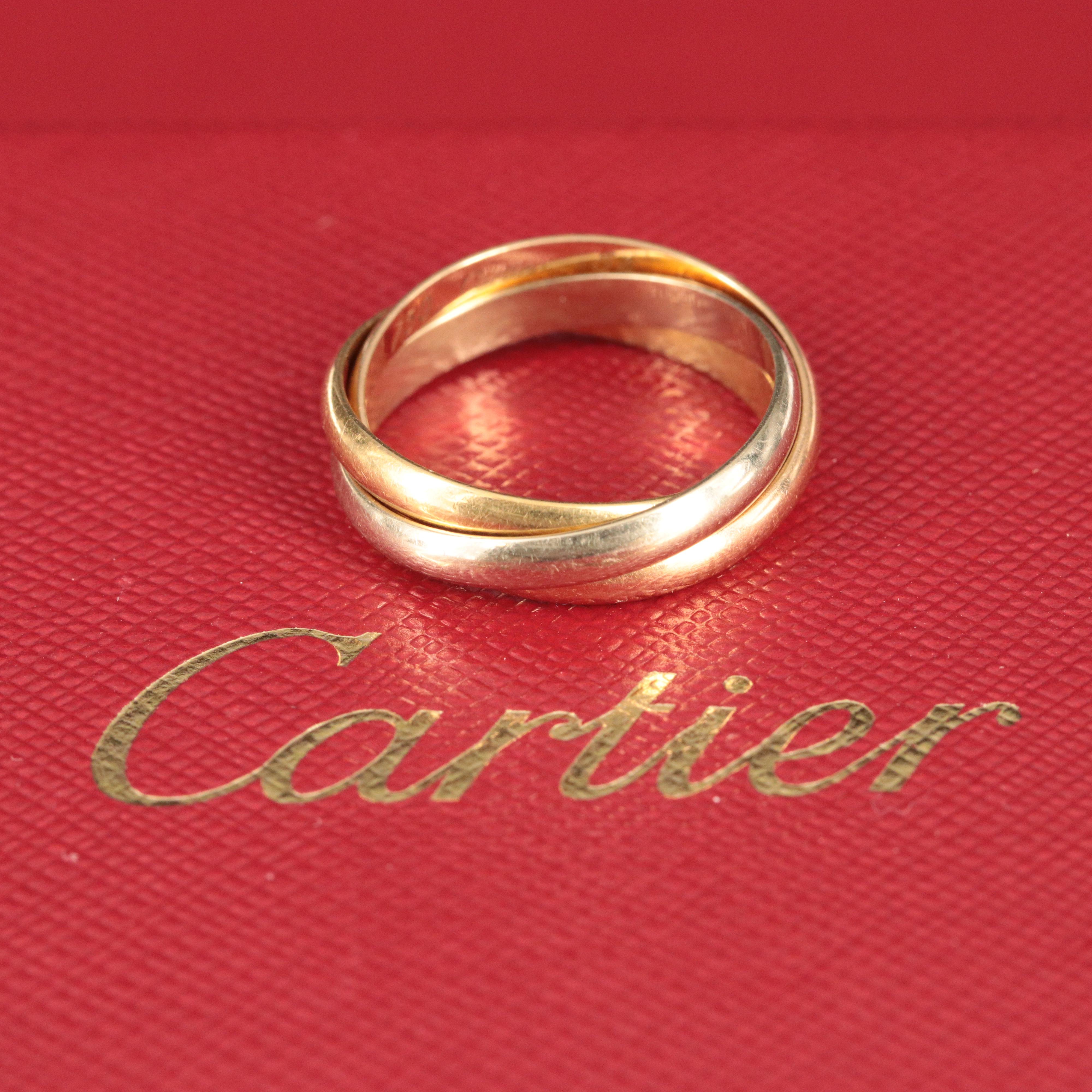 Cartier 18K Tri-Color Trinity Ring