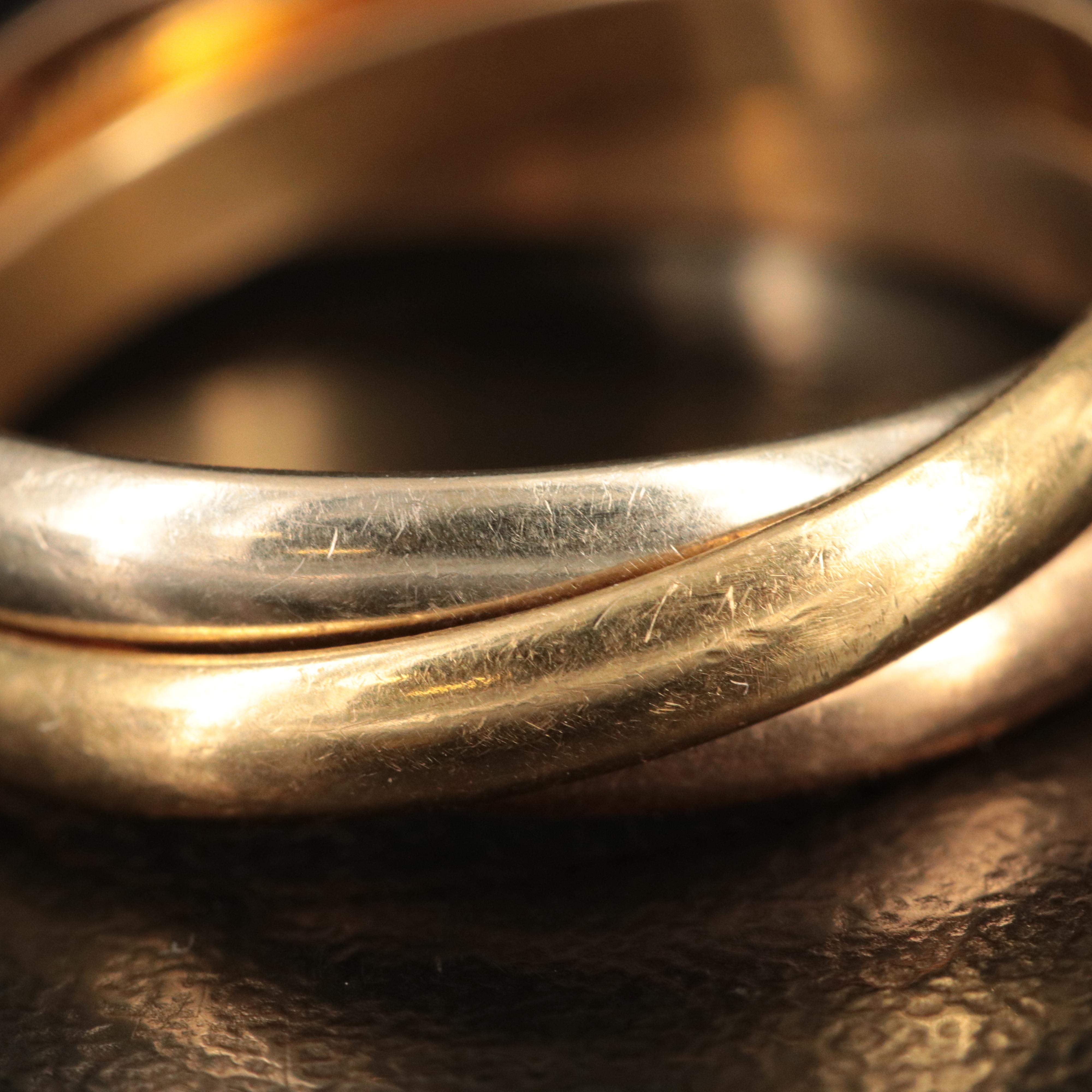 Cartier 18K Tri-Color Trinity Ring