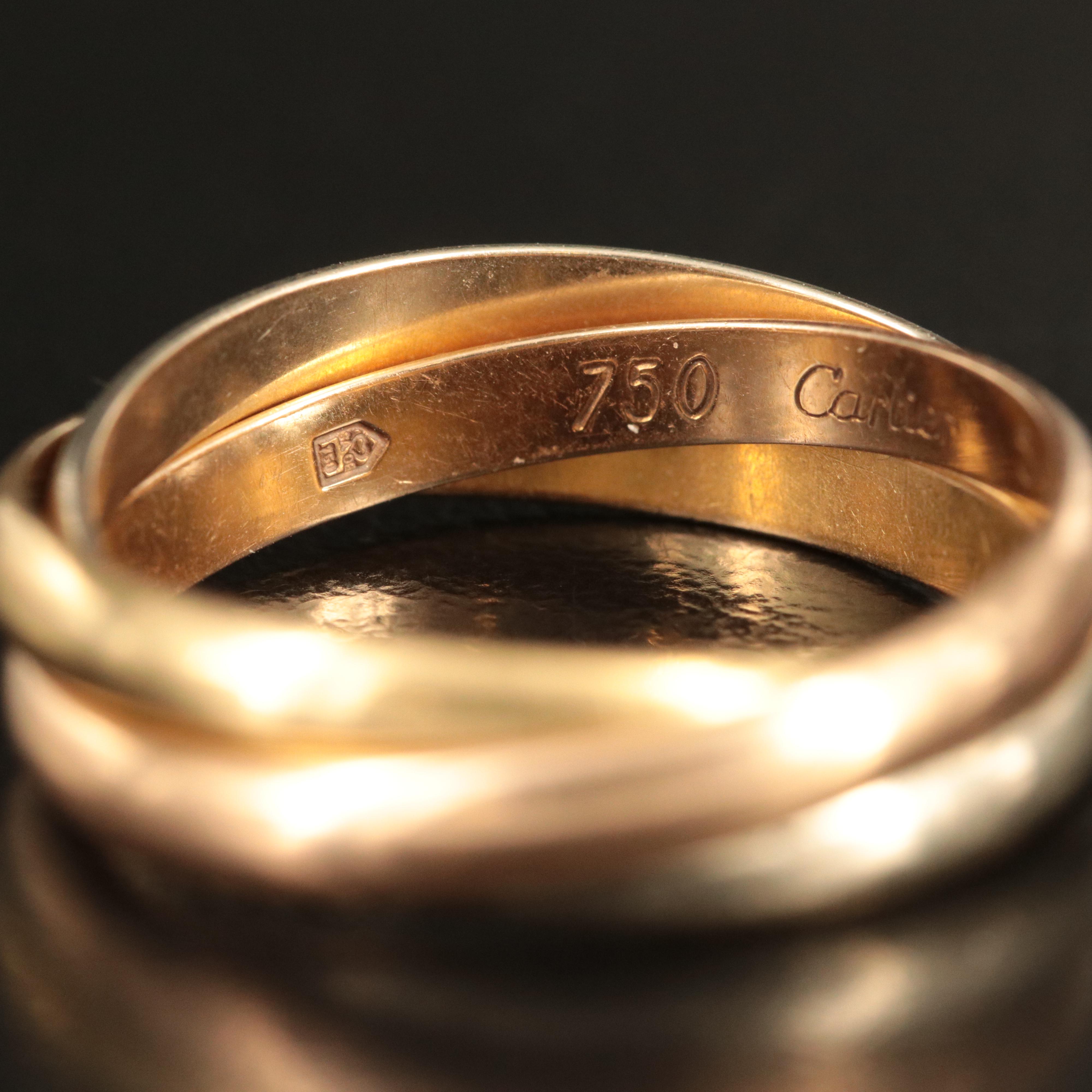 Cartier 18K Tri-Color Trinity Ring
