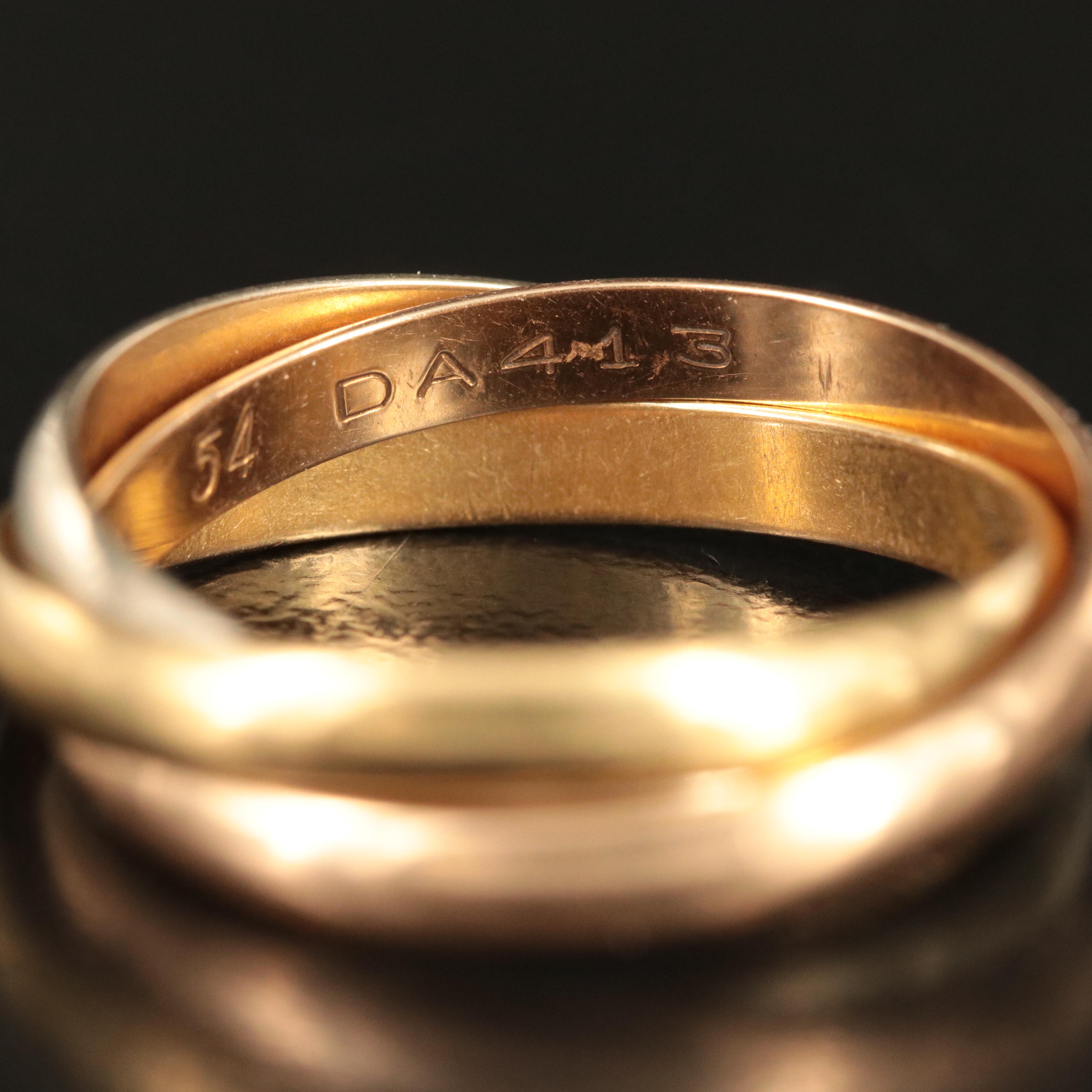 Cartier 18K Tri-Color Trinity Ring