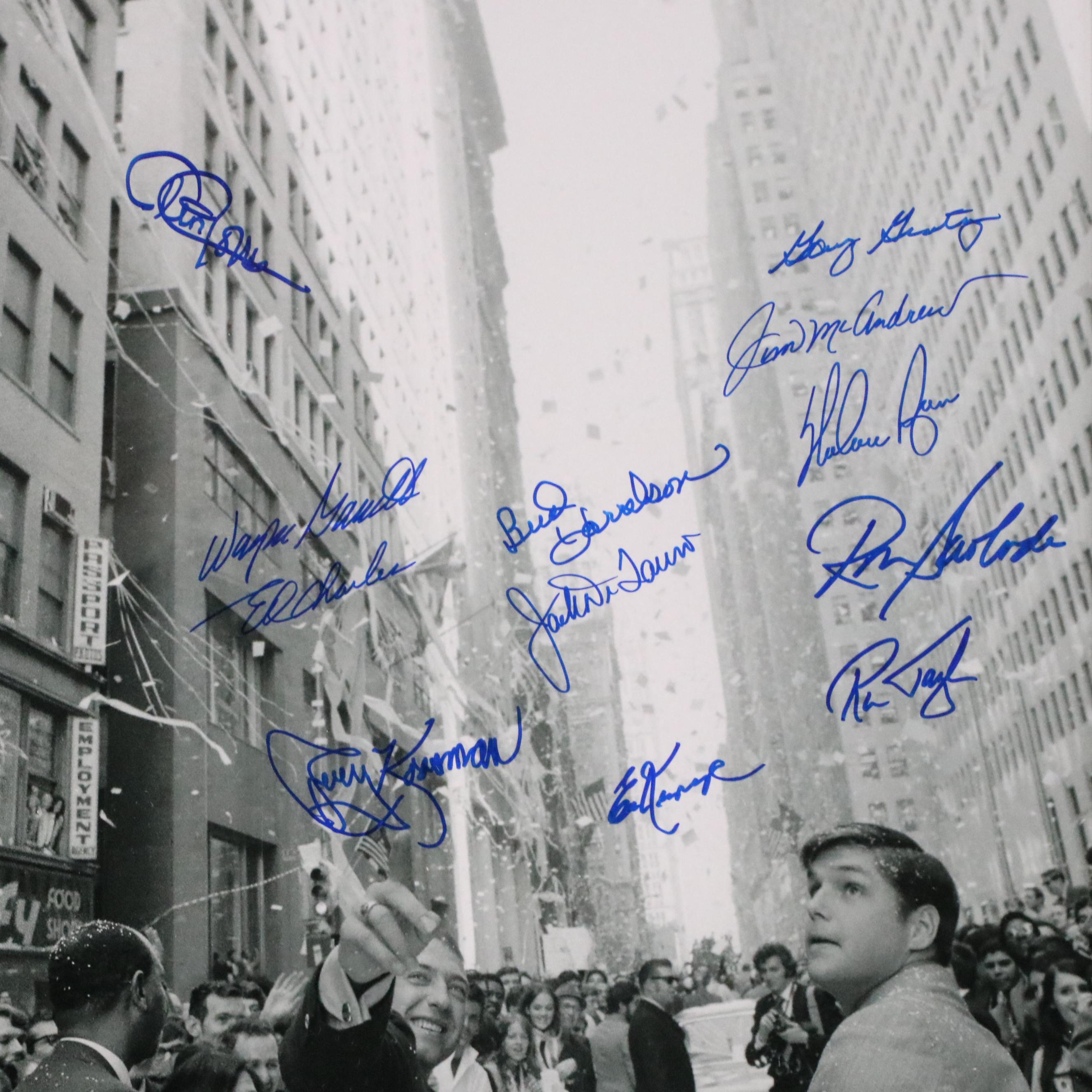 New York Mets Team Signed 1969 World Series Champions Display with Nolan Ryan