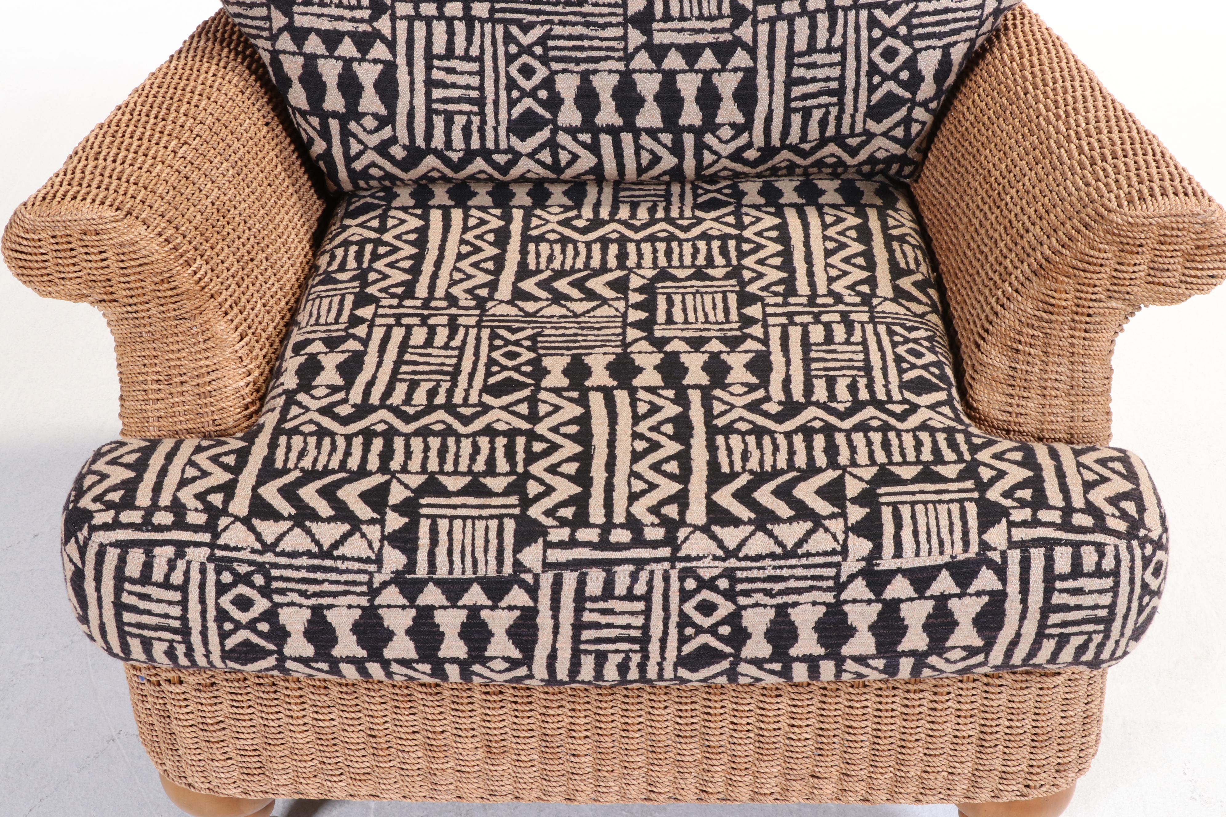Henry Link Wicker, Rattan, and Hardwood Easy Armchair | EBTH