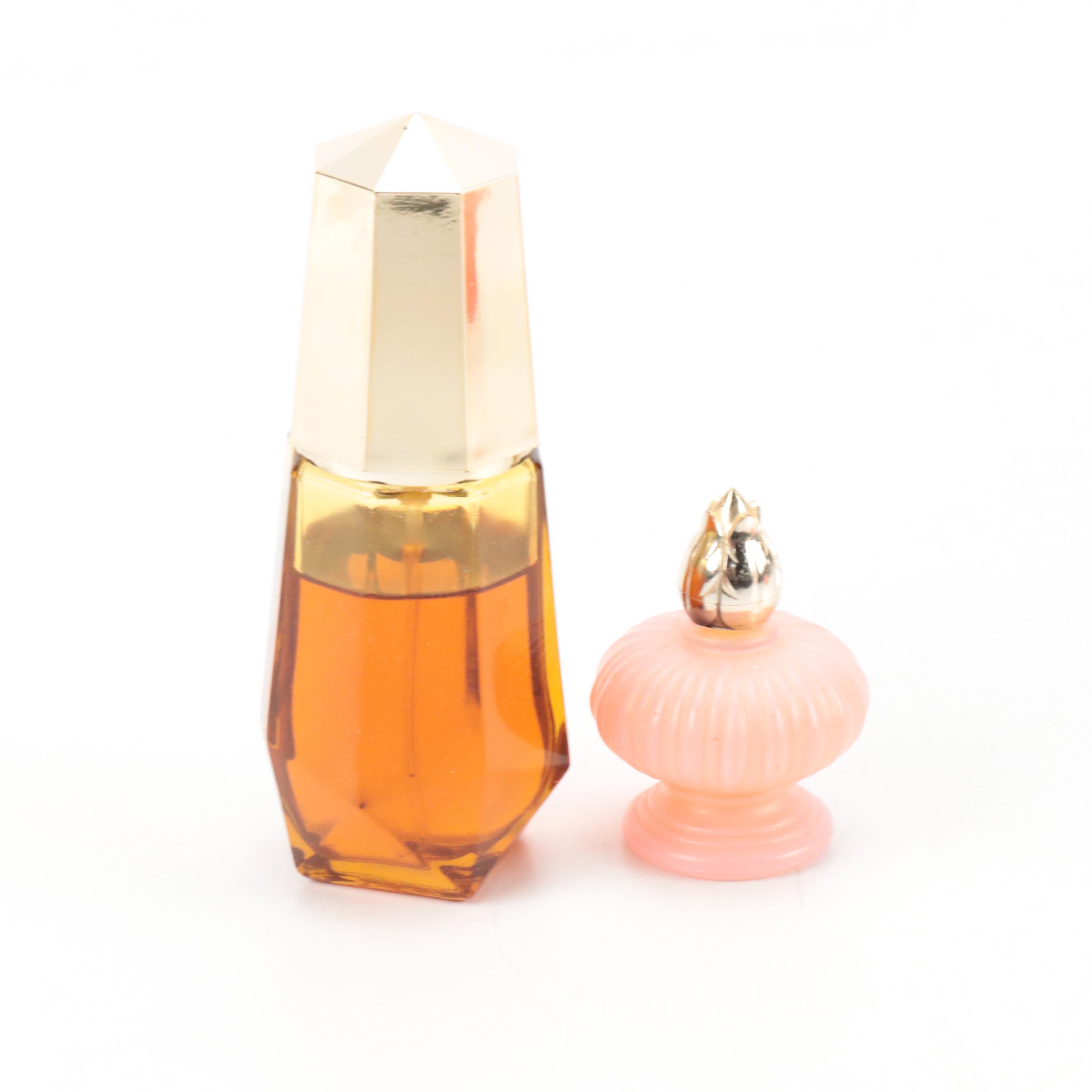Avon Glass Perfume Bottles and Make-Up Containers with More