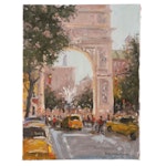 Robert Alan Waltsak Cityscape Oil Painting, 21st Century