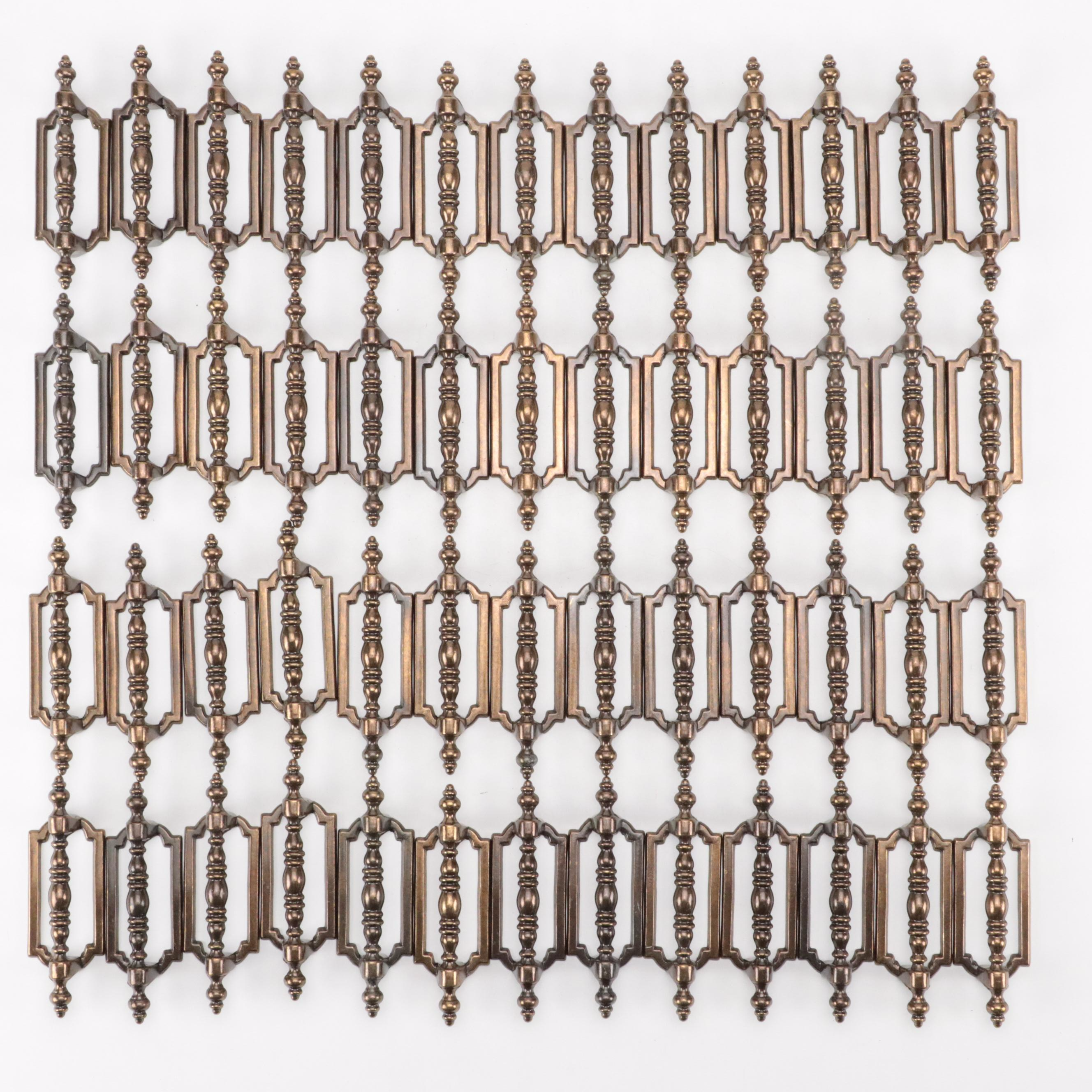 Patinated Bronze Toned Metal Drawer Handles