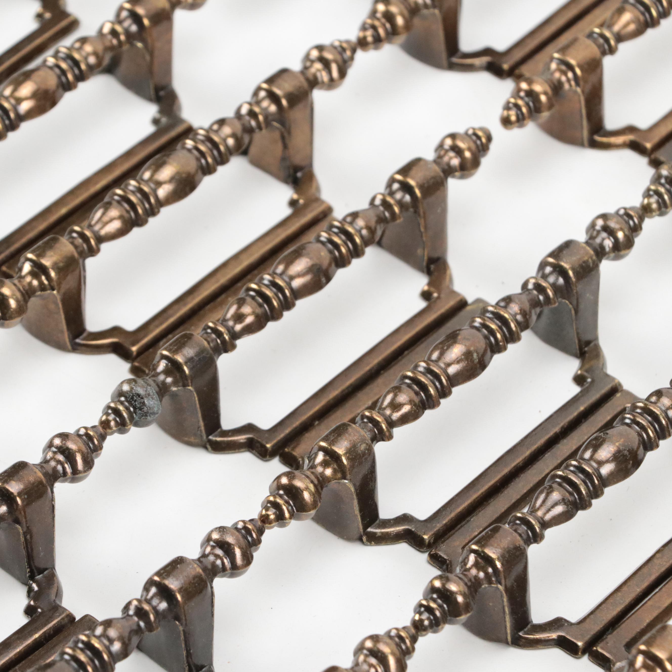 Patinated Bronze Toned Metal Drawer Handles