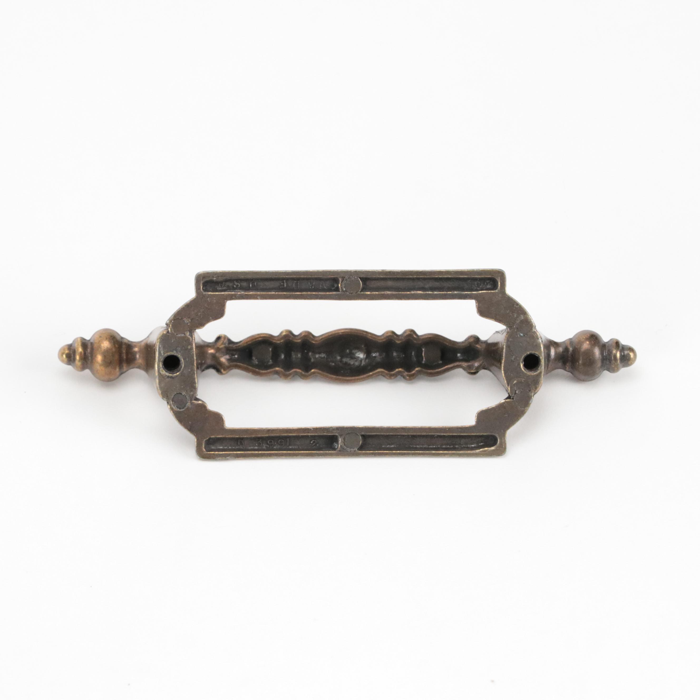 Patinated Bronze Toned Metal Drawer Handles