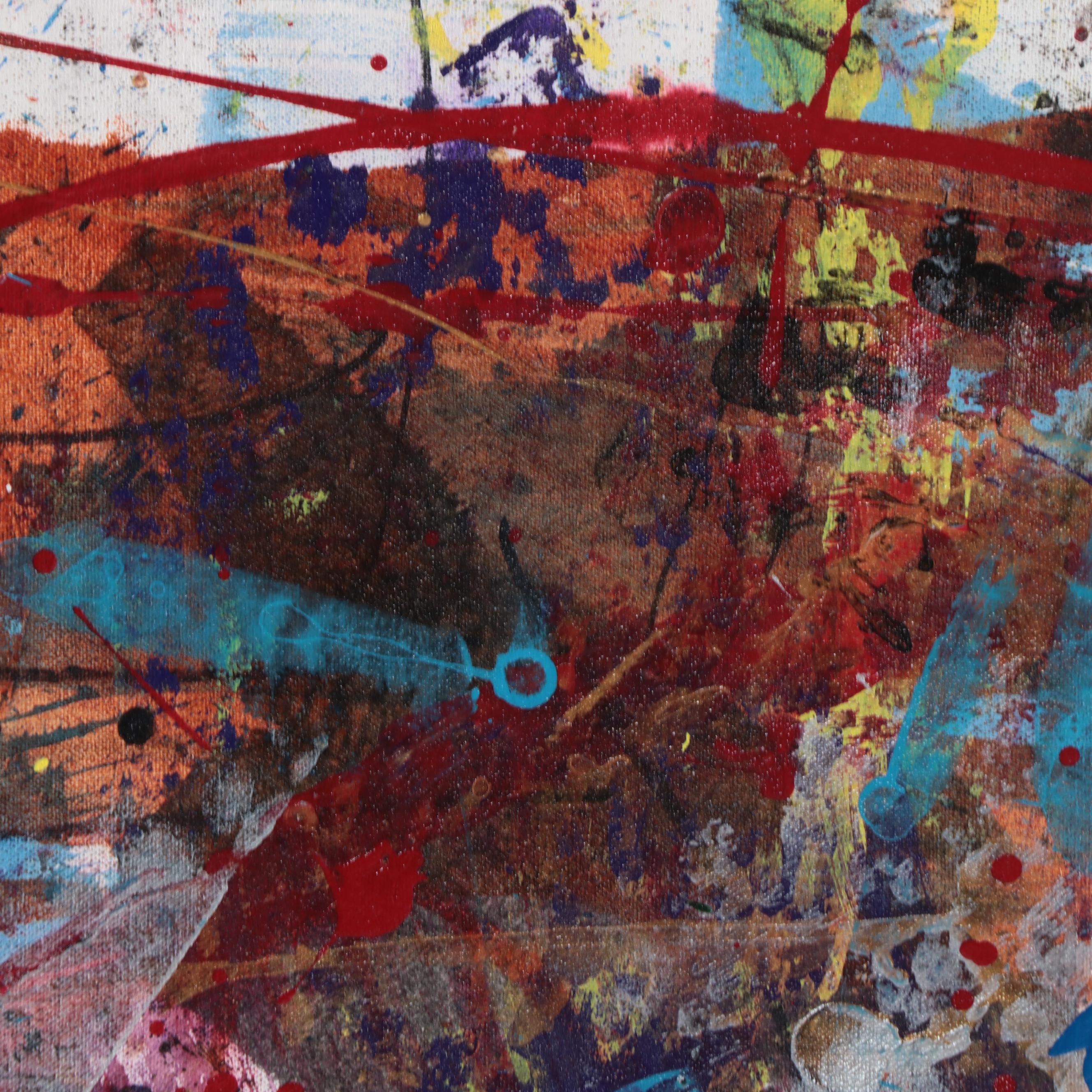 Emmanuel Lima Abstract Expressionist Style Acrylic Painting "Big Soil," 2024